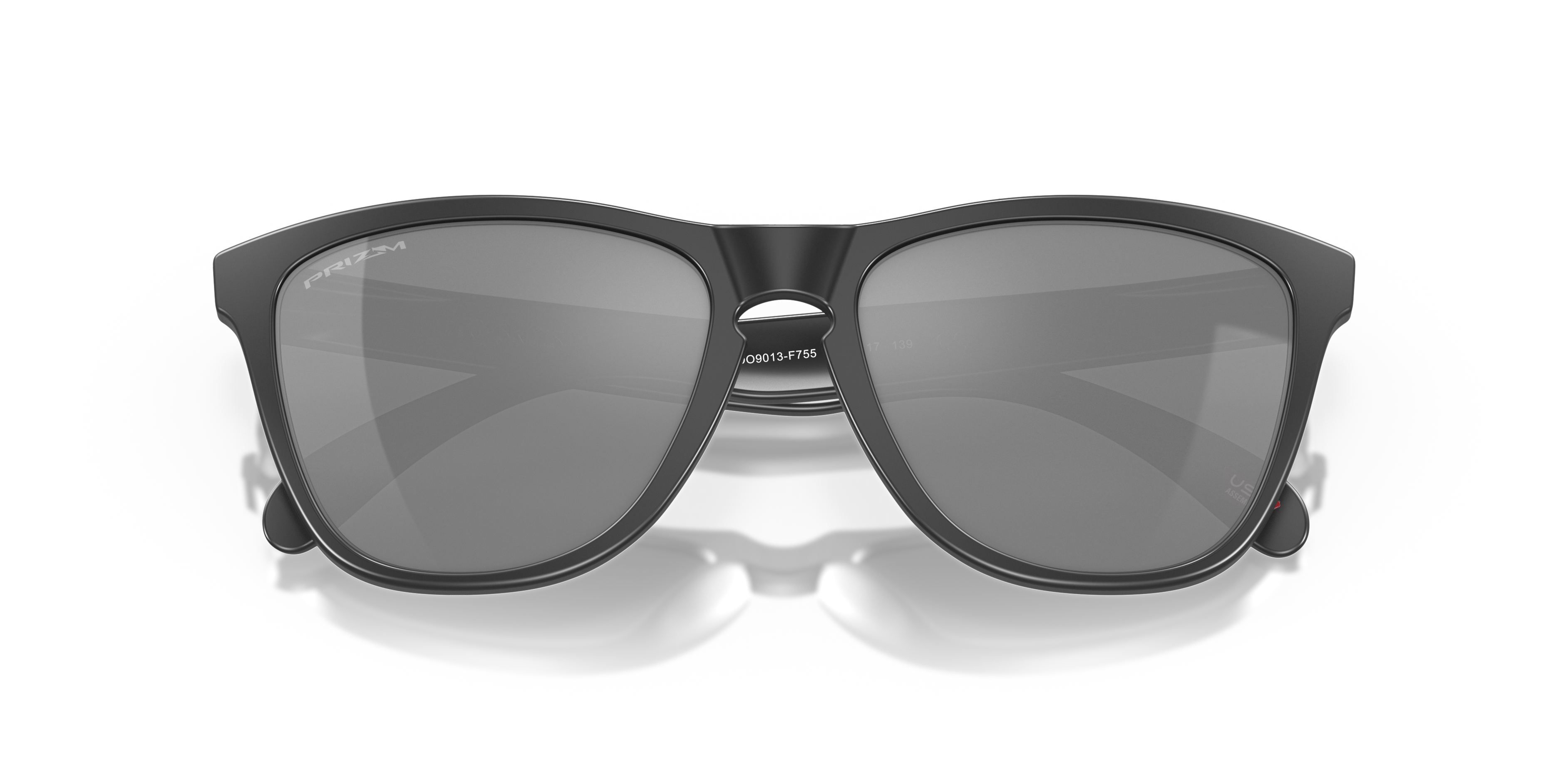 Oakley OO9013 Frogskins Unisex Square Prizm Sunglasses - Polished Black Frame