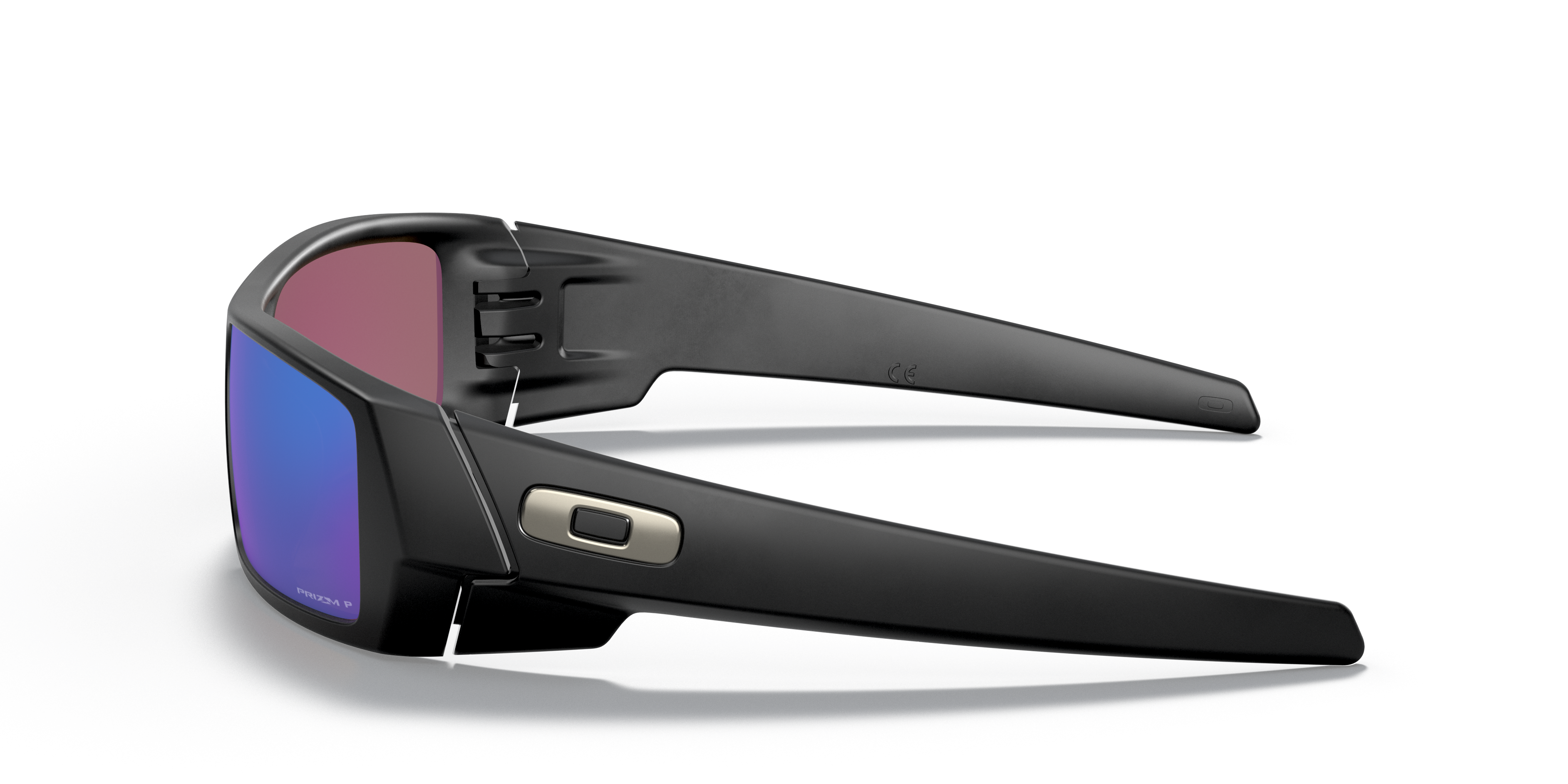 Oakley OO9014 Gascan Men's Rectangle Prizm Sunglasses - Polished Black Frame