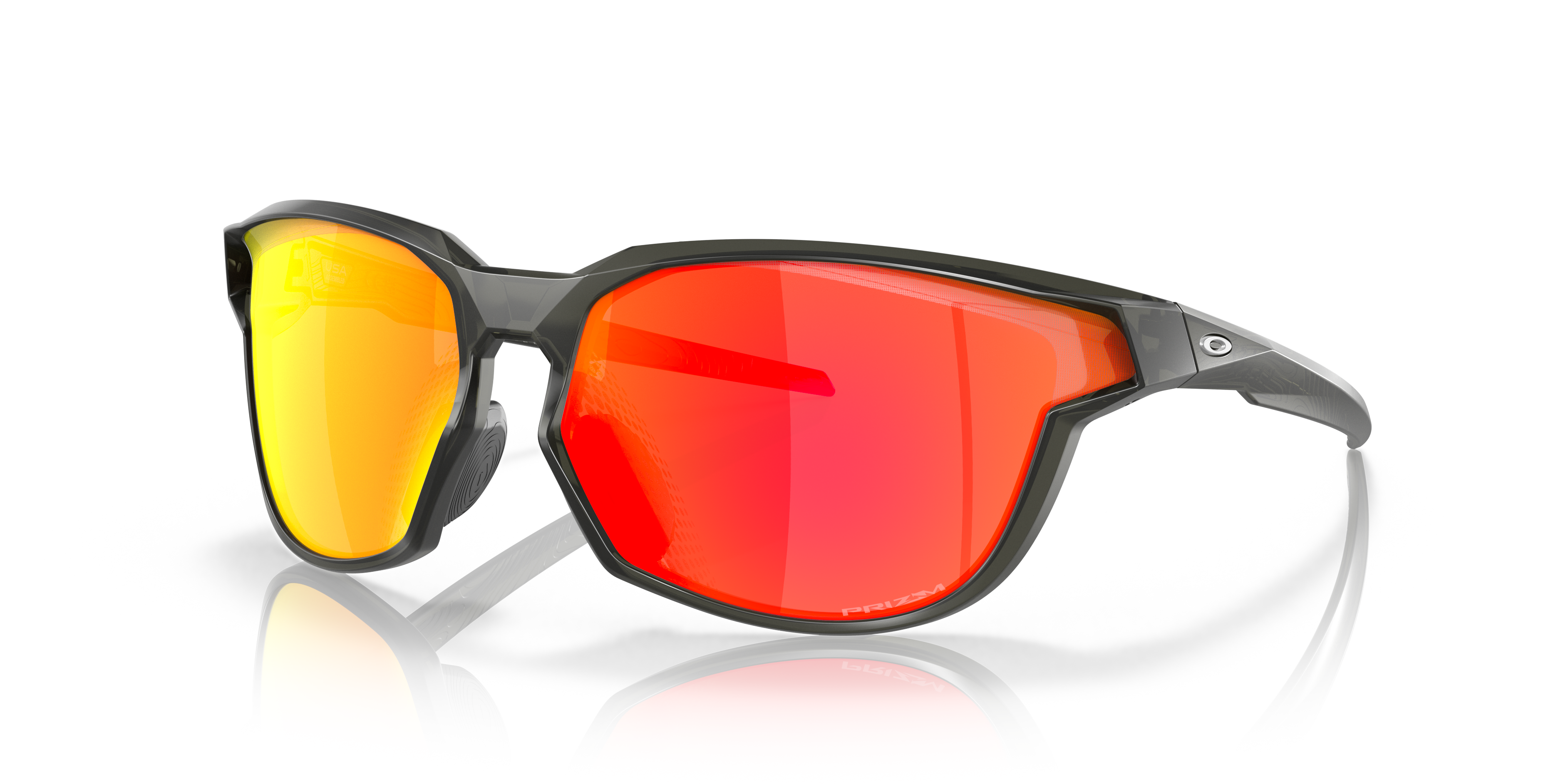 Oakley OO9227 Kaast Men's Oval Prizm Sunglasses - Matte Grey Smoke Frame