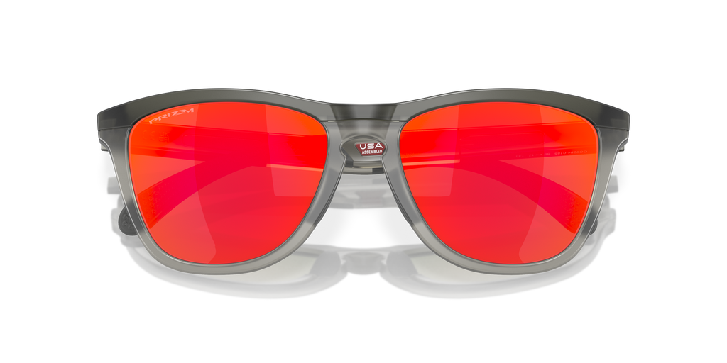 Oakley OO9284 Frogskins Range Men's Round Prizm Sunglasses - Matte Clear Frame