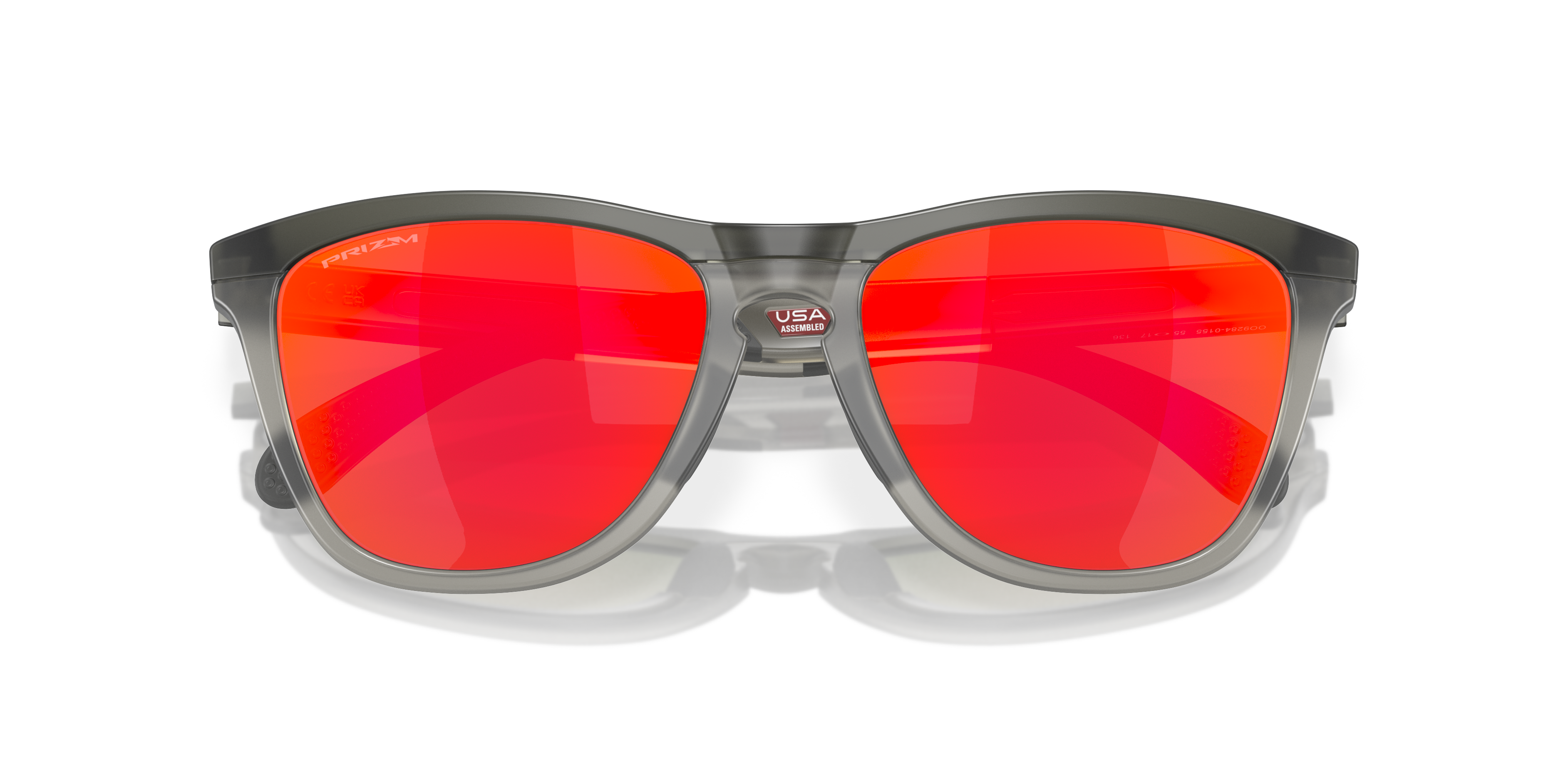 Oakley OO9284 Frogskins Range Men's Round Prizm Sunglasses - Matte Clear Frame