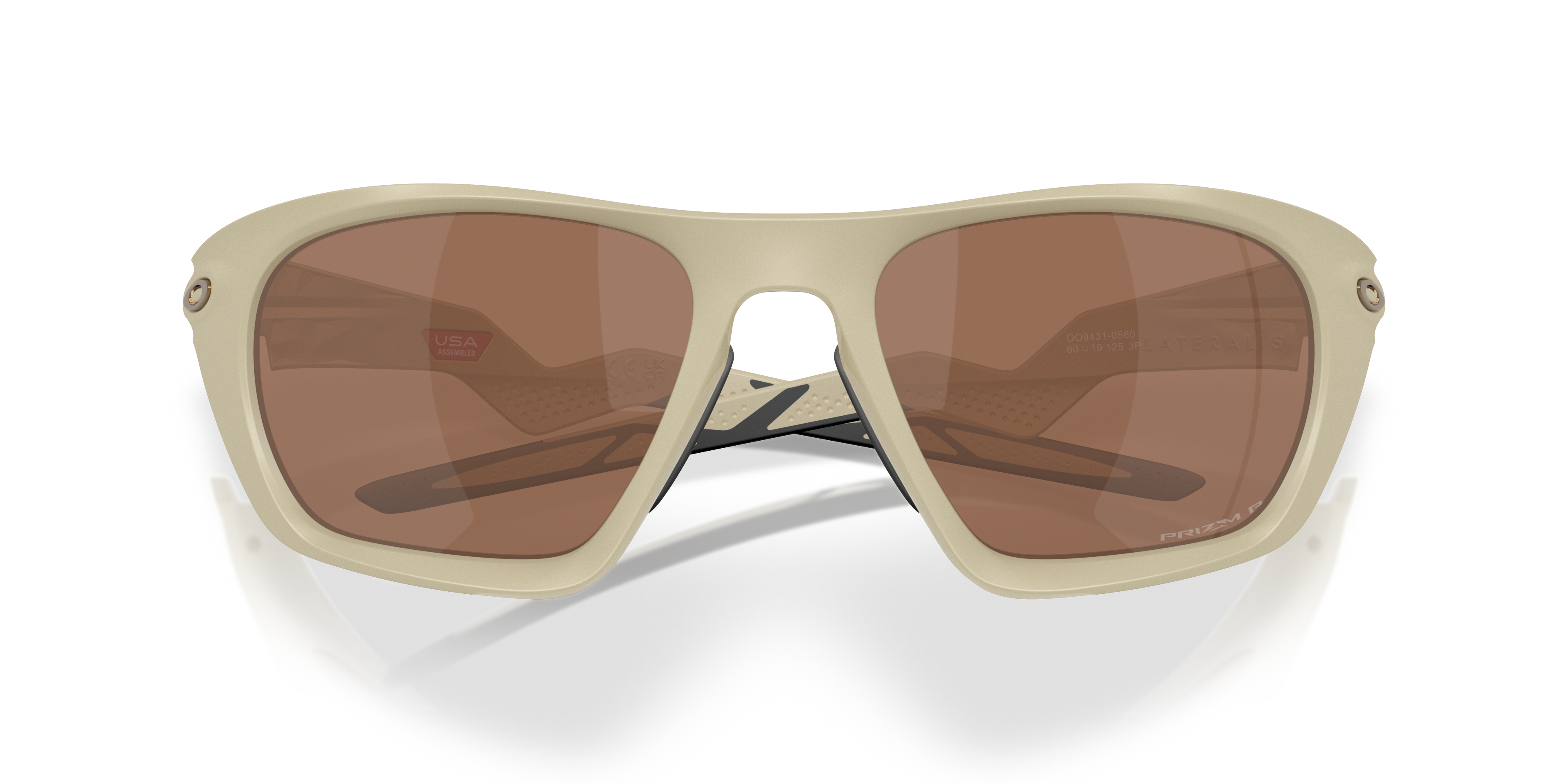 Oakley OO9431 Lateralis Men's Rectangle Prizm Sunglasses - Matte Clear Frame