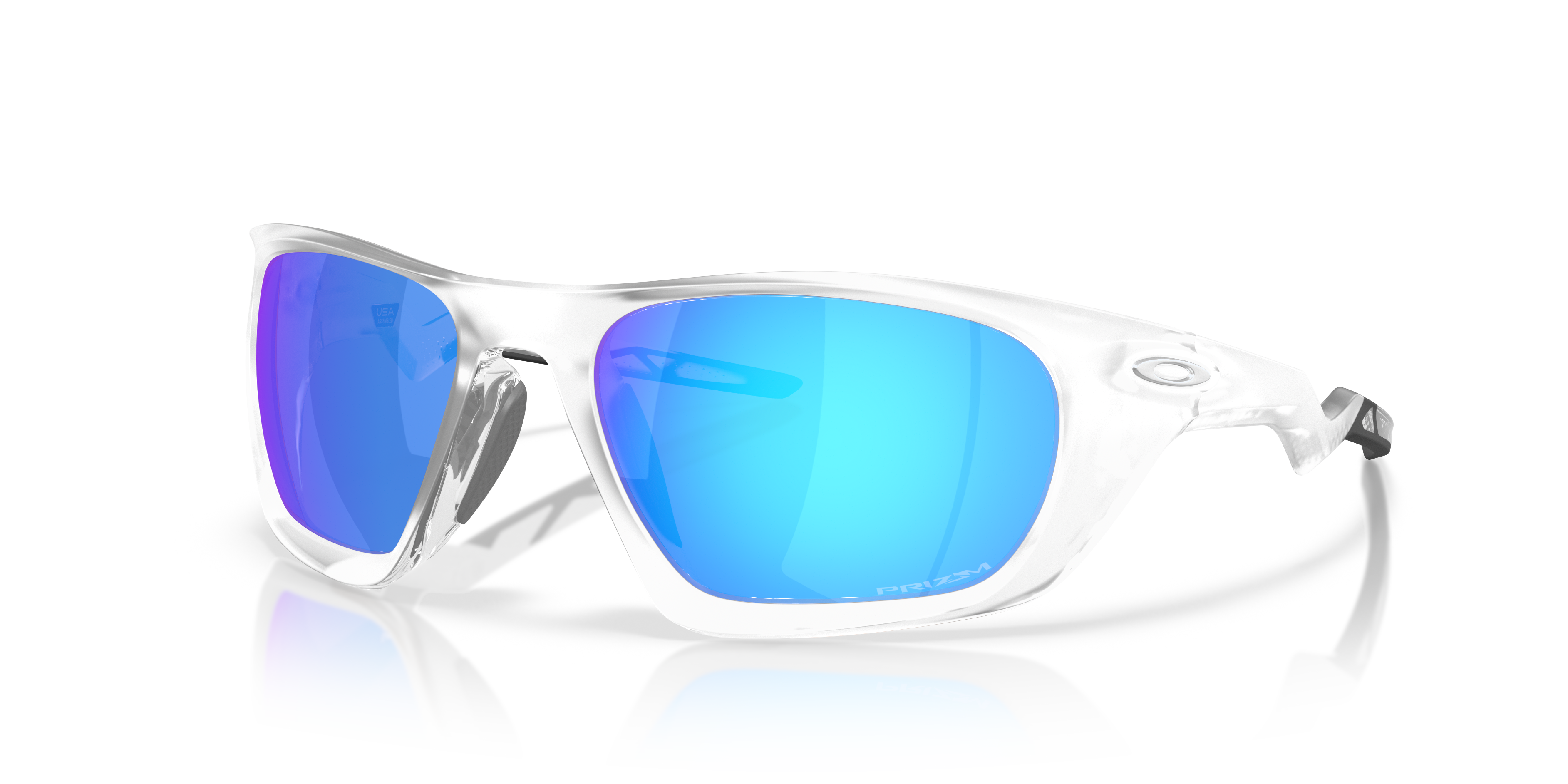 Oakley OO9431 Lateralis Men's Rectangle Prizm Sunglasses - Matte Clear Frame