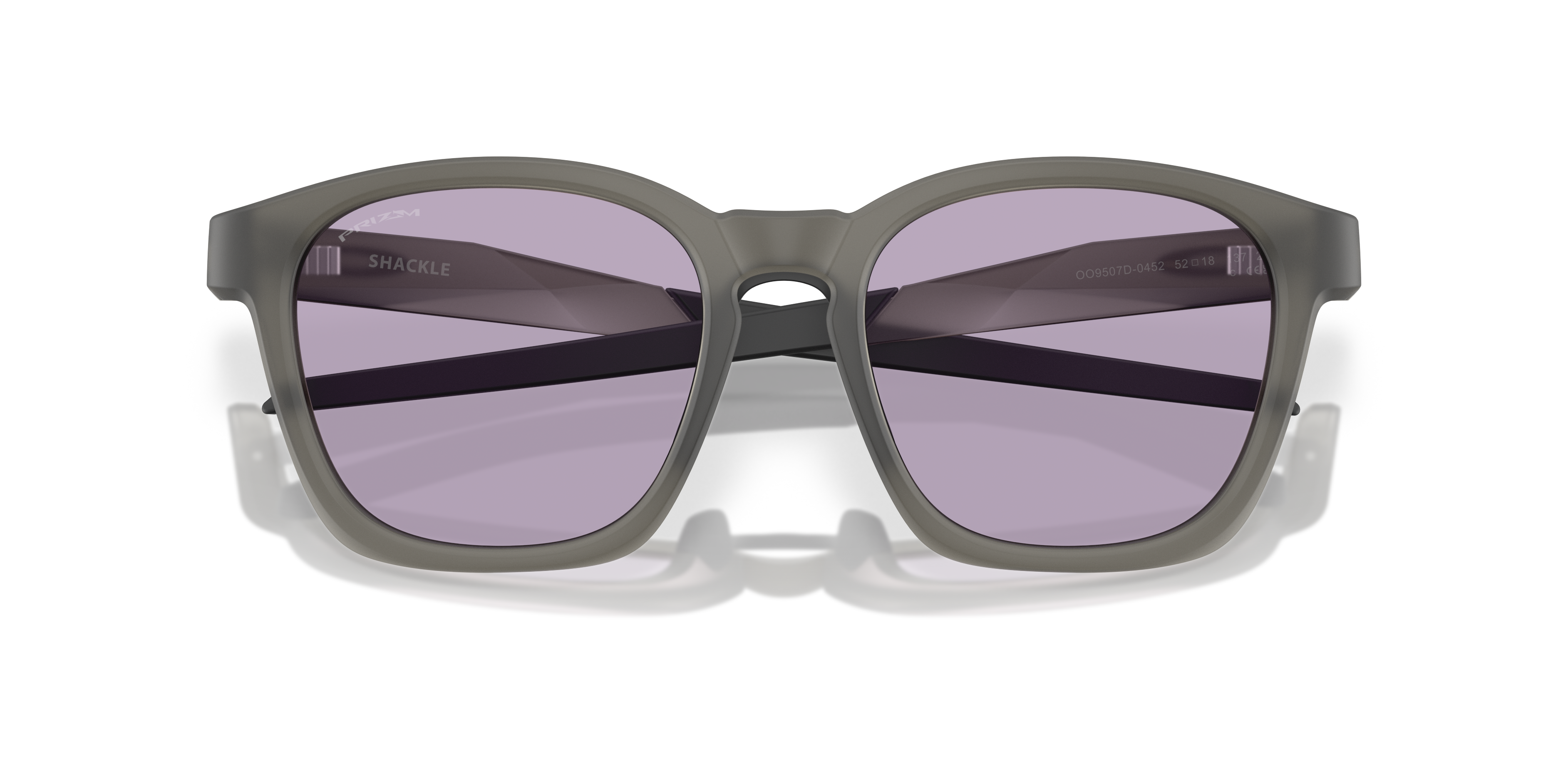 Oakley OO9507D Shackle Unisex Square Prizm Sunglasses - Matte Grey Smoke Frame