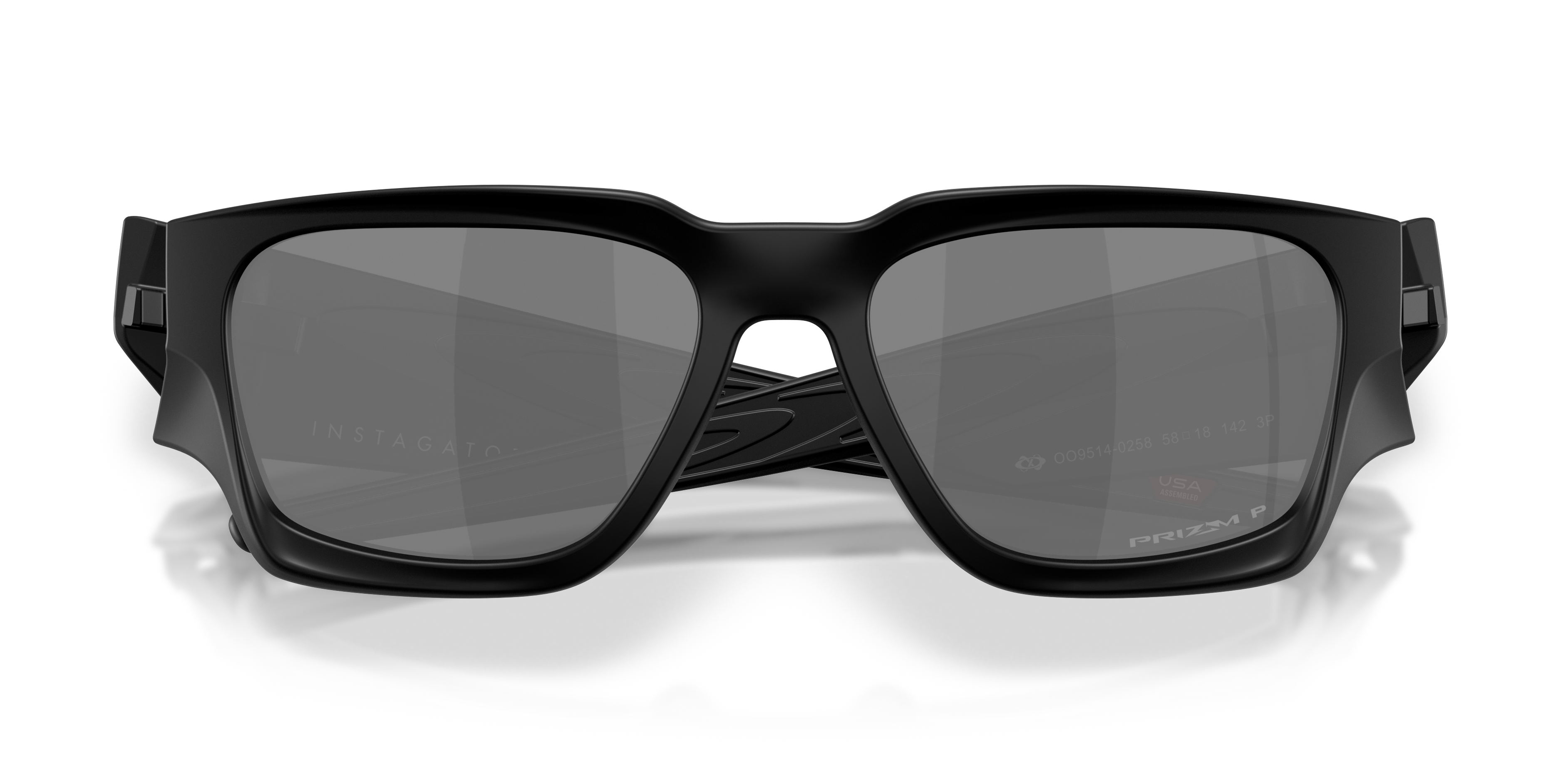 Oakley OO9514 Instagator Men's Rectangle Prizm Polarized Sunglasses - Matte Black Frame