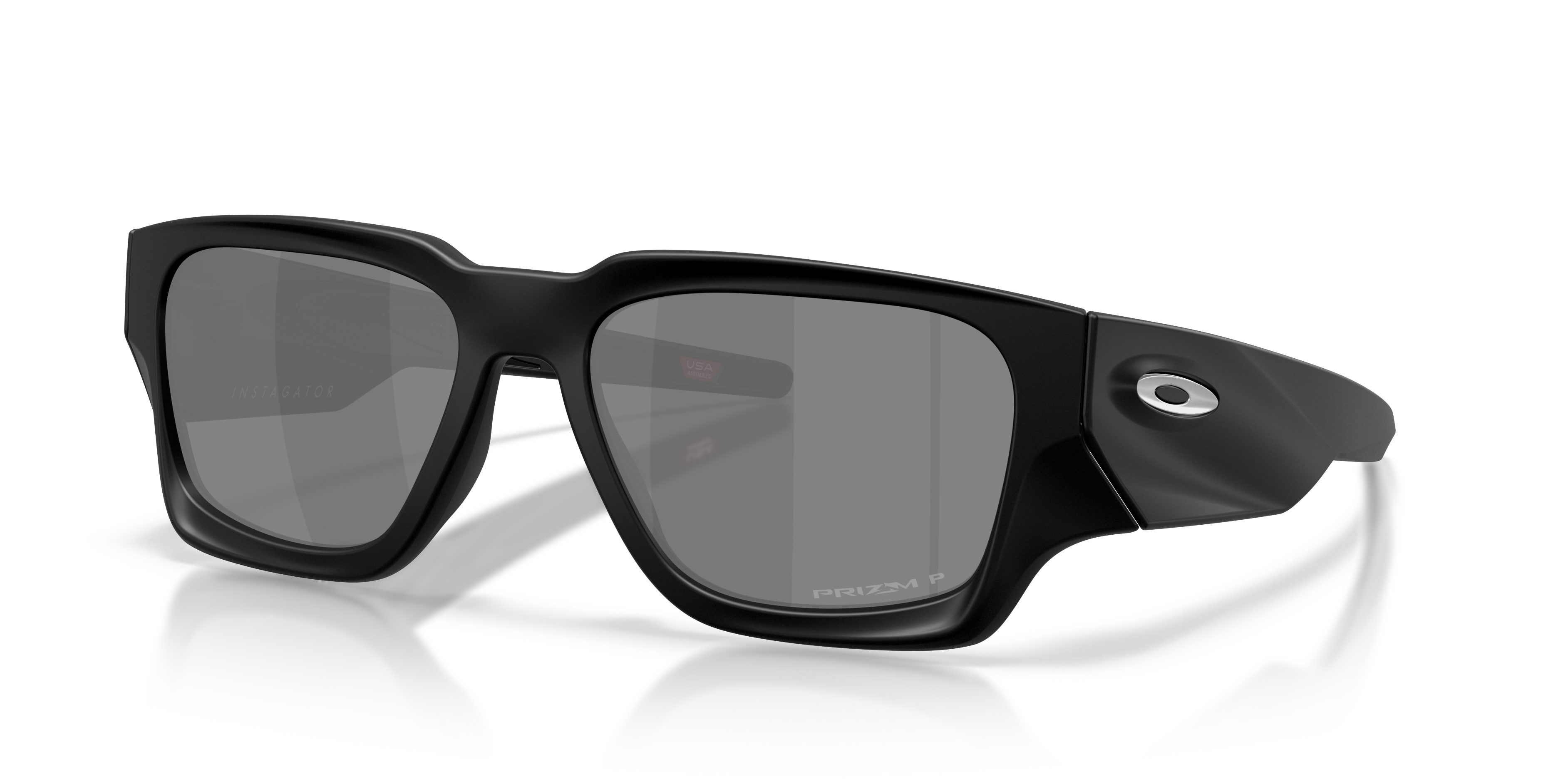 Oakley OO9514 Instagator Men's Rectangle Prizm Polarized Sunglasses - Matte Black Frame