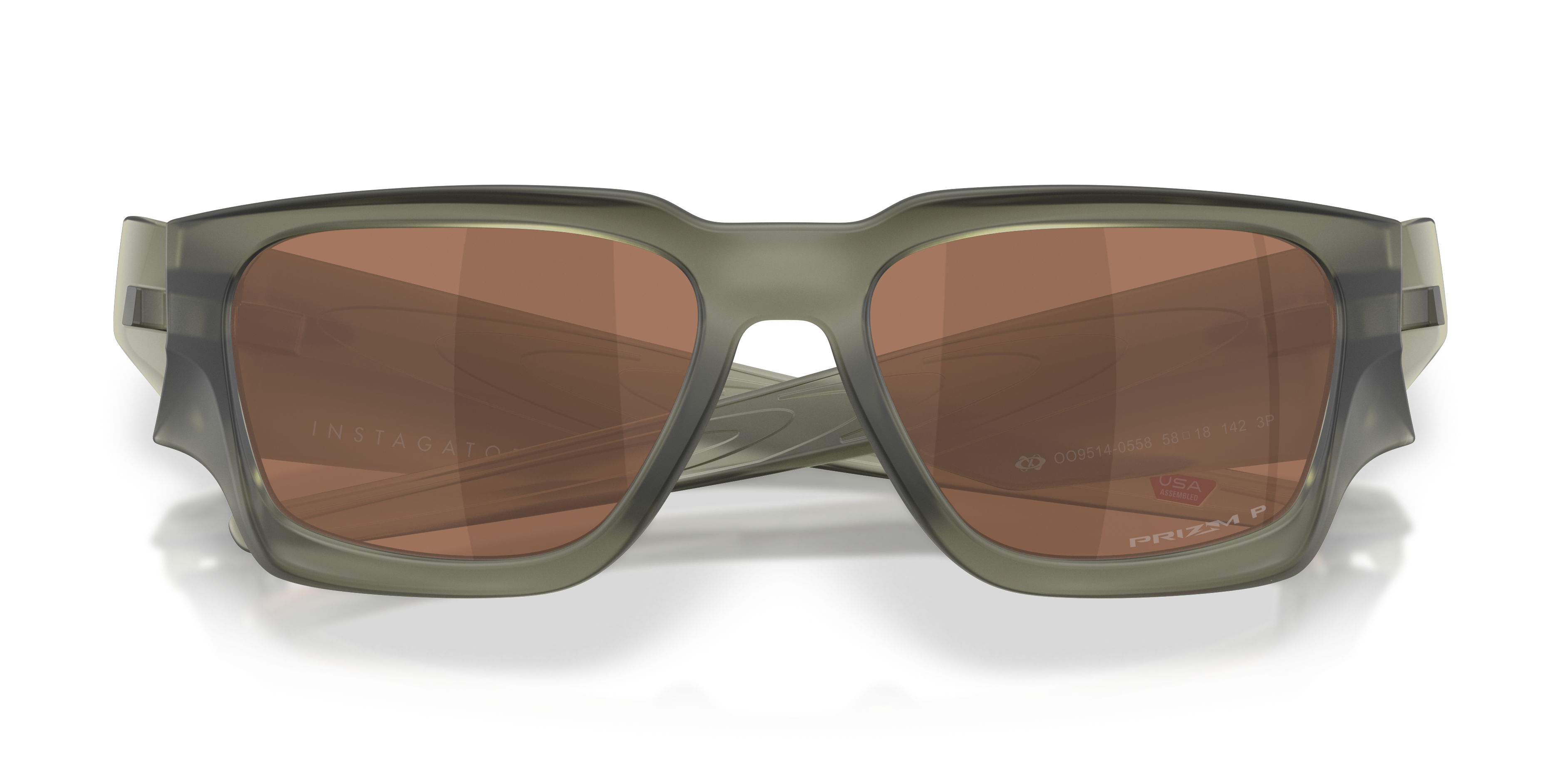 Oakley OO9514 Instagator Men's Rectangle Prizm Polarized Sunglasses - Matte Black Frame