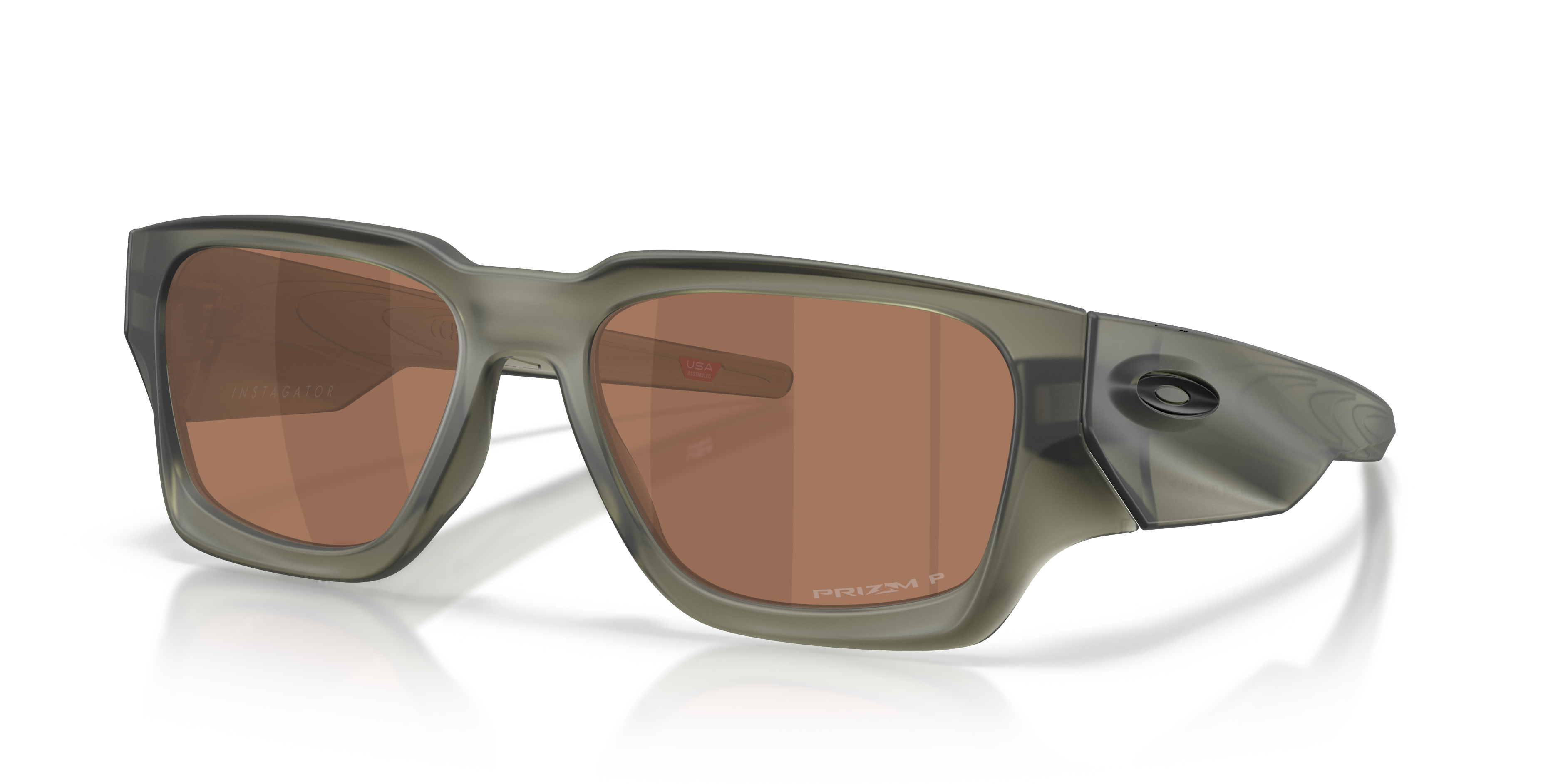 Oakley OO9514 Instagator Men's Rectangle Prizm Polarized Sunglasses - Matte Black Frame
