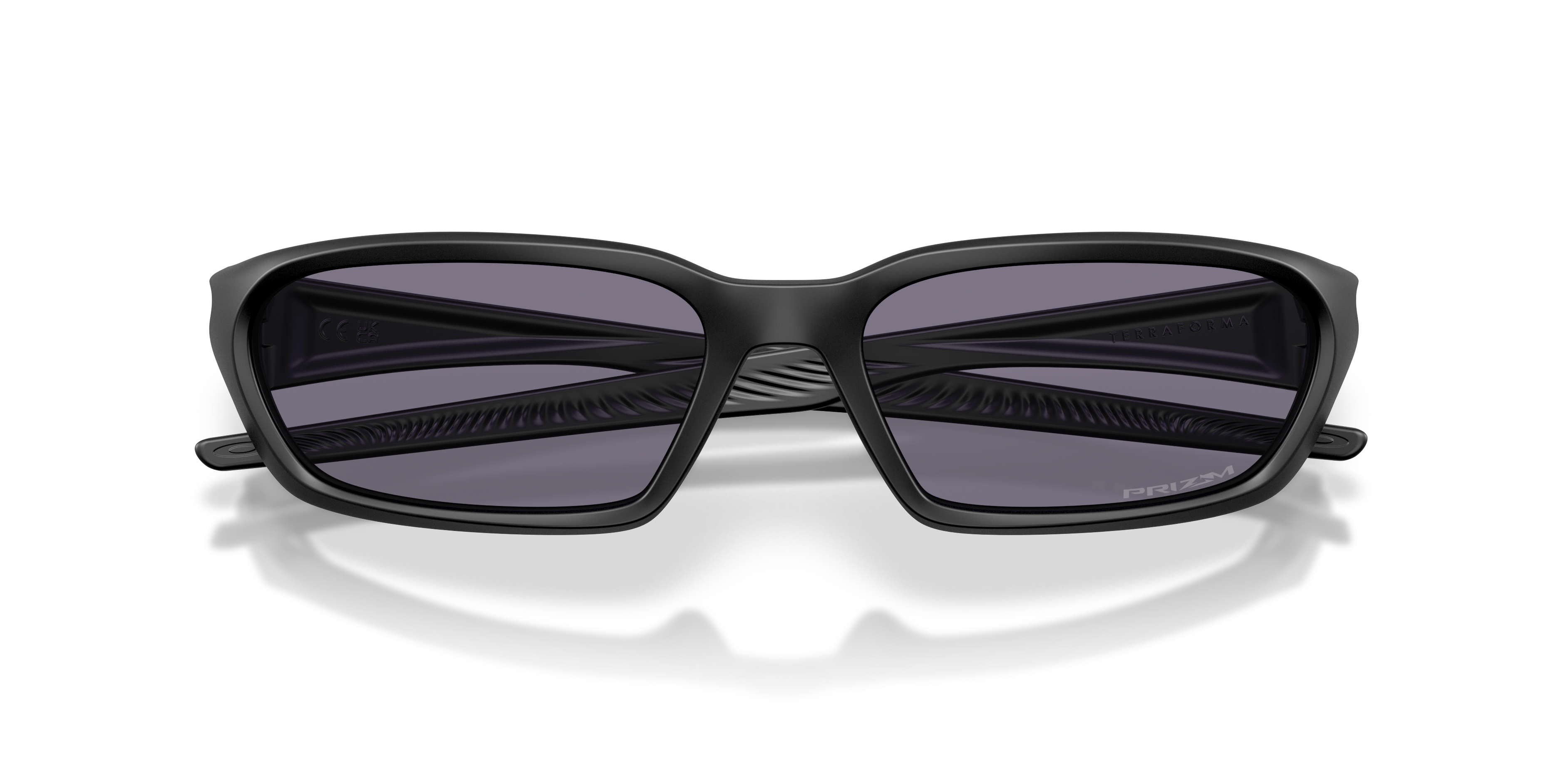 Oakley OO9530 Terraforma Unisex Rectangle Prizm Sunglasses - Matte Black Frame