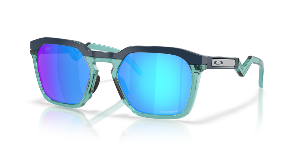 Oakley OO9533 HSTN SQ Unisex Square Prizm Sunglasses - Matte Grey Smoke Frame