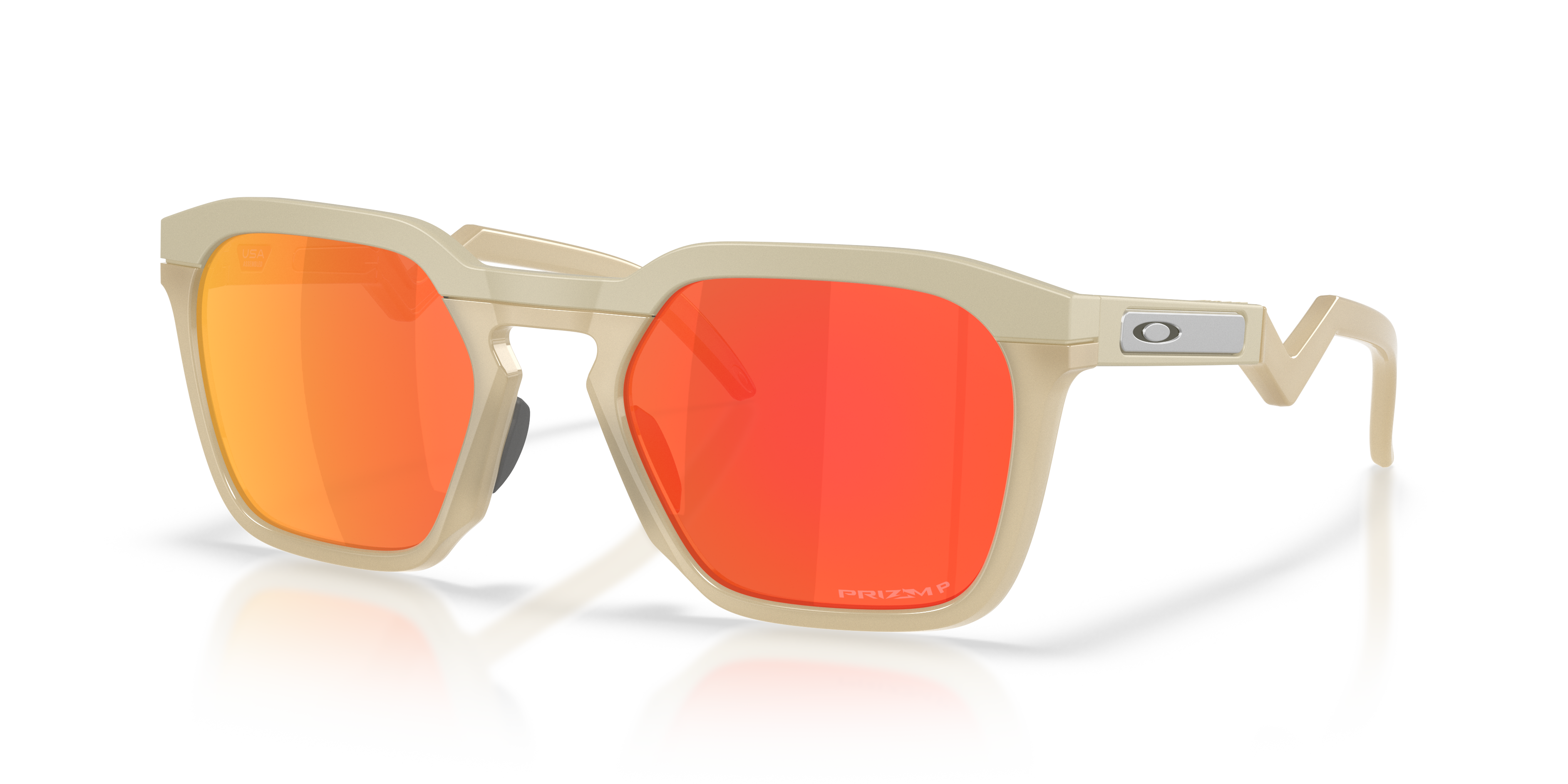 Oakley OO9533 HSTN SQ Unisex Square Prizm Sunglasses - Matte Sand Frame
