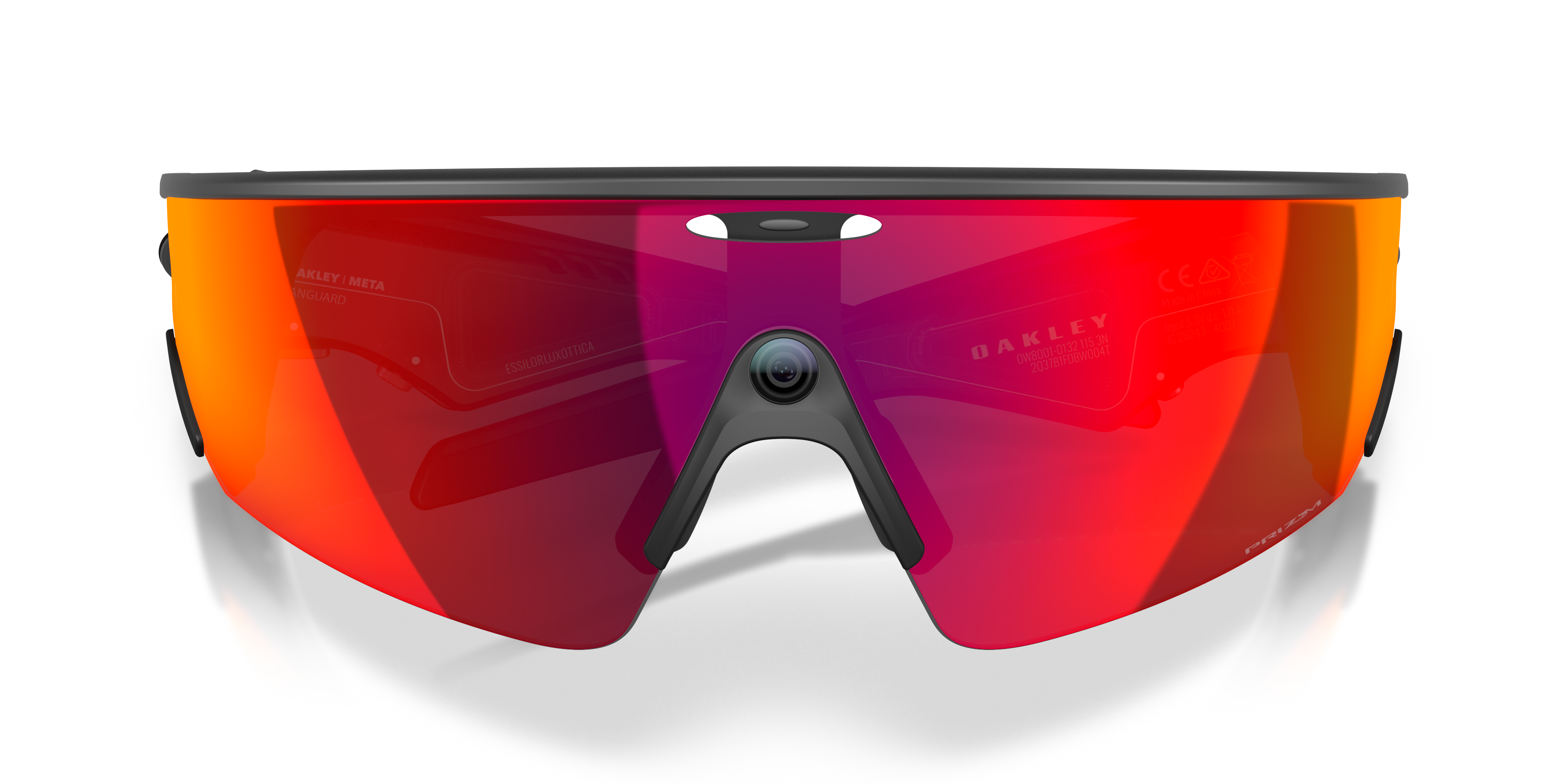Oakley Meta Vanguard Unisex Rectangle Prizm Sunglasses - Black Frame