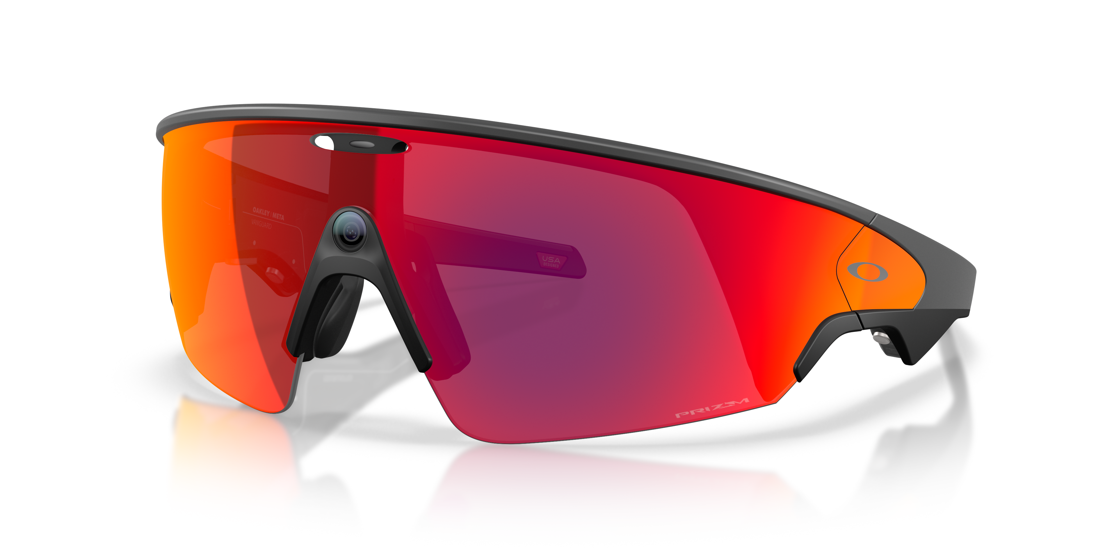 Oakley Meta Vanguard Unisex Rectangle Prizm Sunglasses - Black Frame