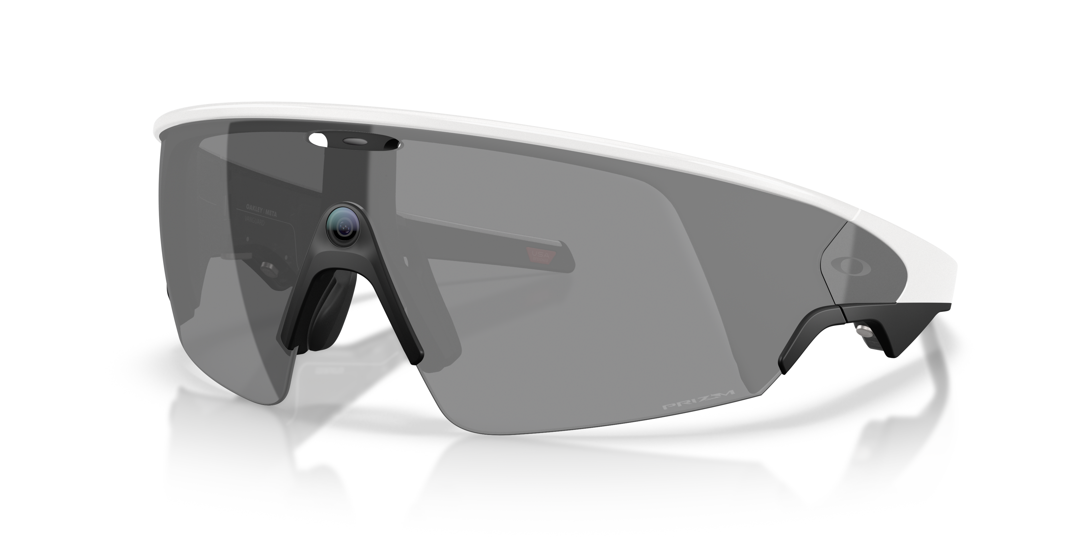 Oakley Meta Vanguard Unisex Rectangle Prizm Sunglasses - White Frame