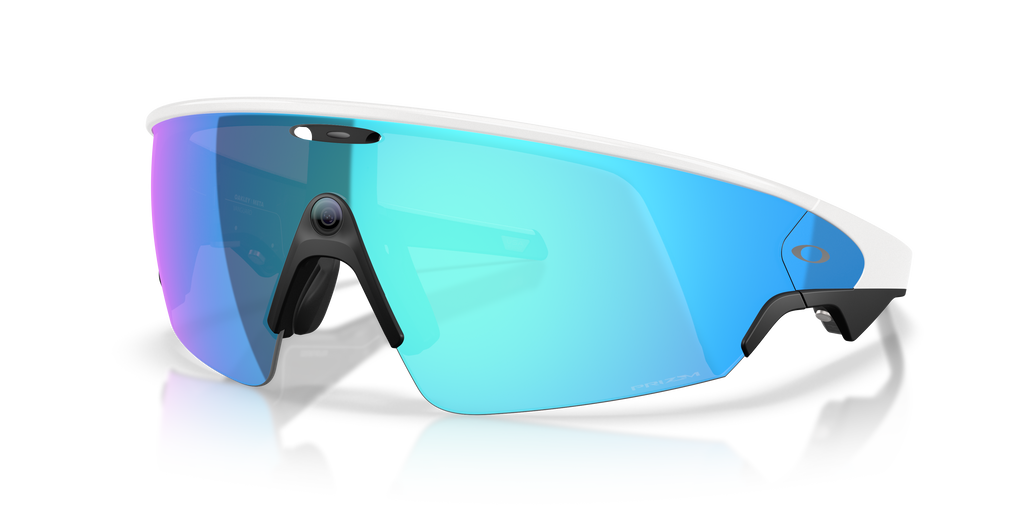 Oakley Meta Vanguard Unisex Rectangle Prizm Sunglasses - White Frame