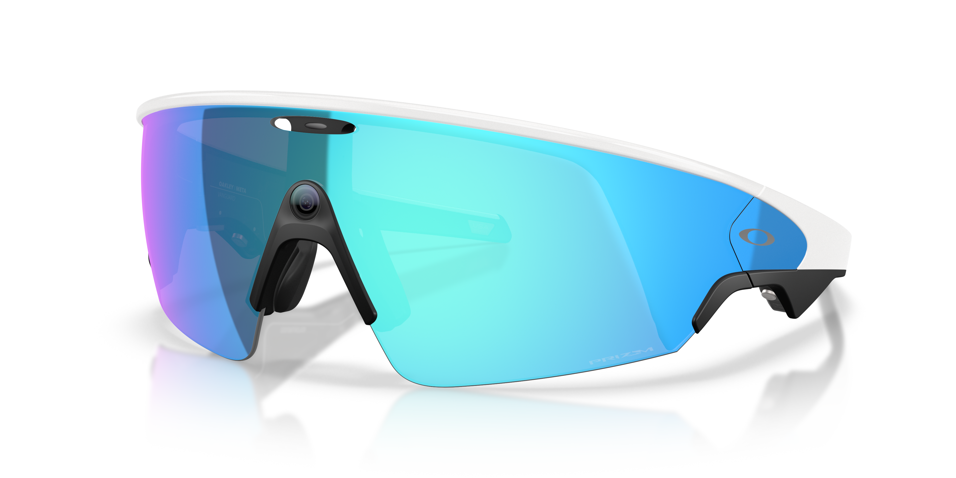 Oakley Meta Vanguard Unisex Rectangle Prizm Sunglasses - White Frame