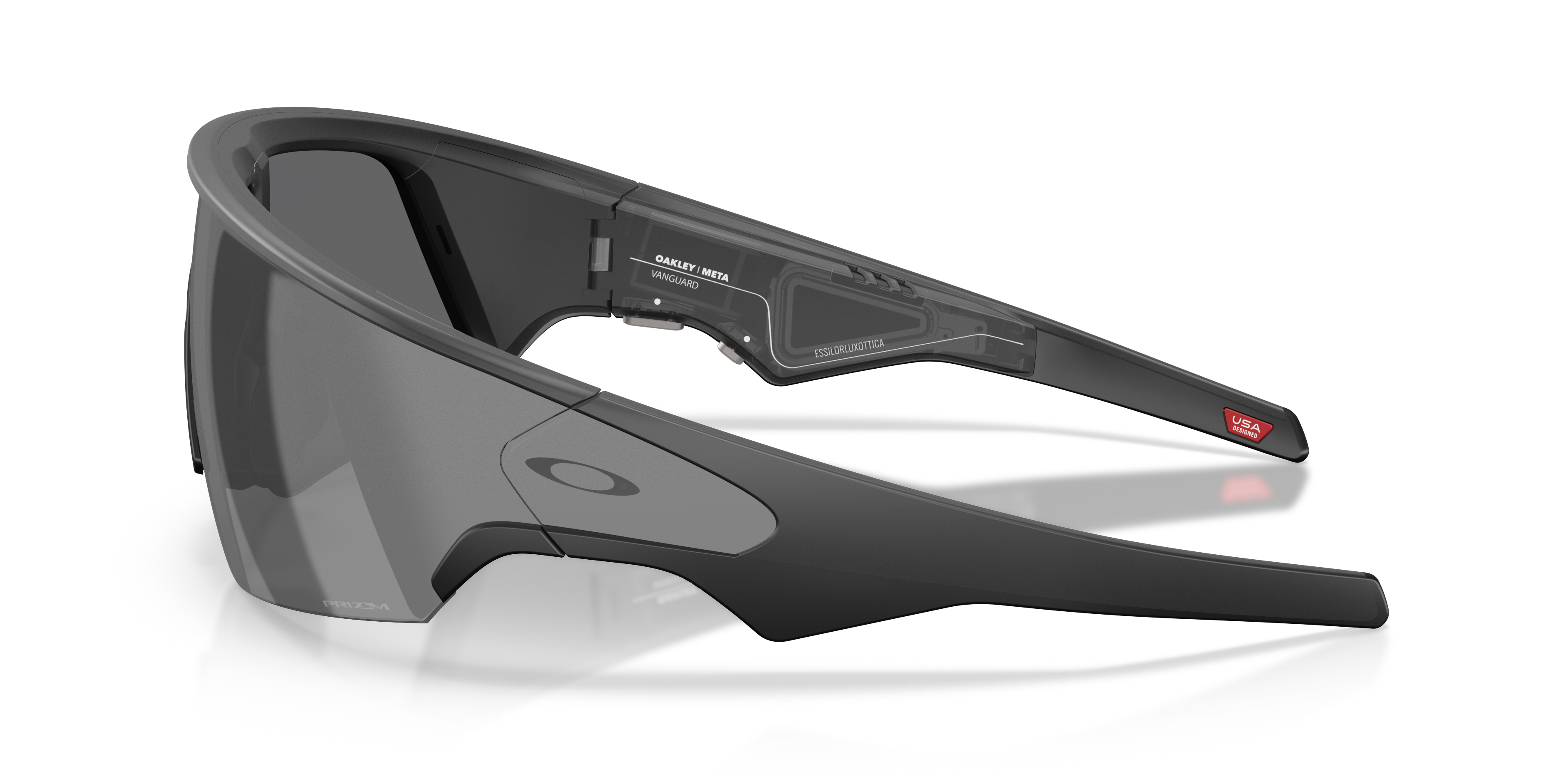 Oakley Meta Vanguard Unisex Rectangle Prizm Sunglasses - Black Frame