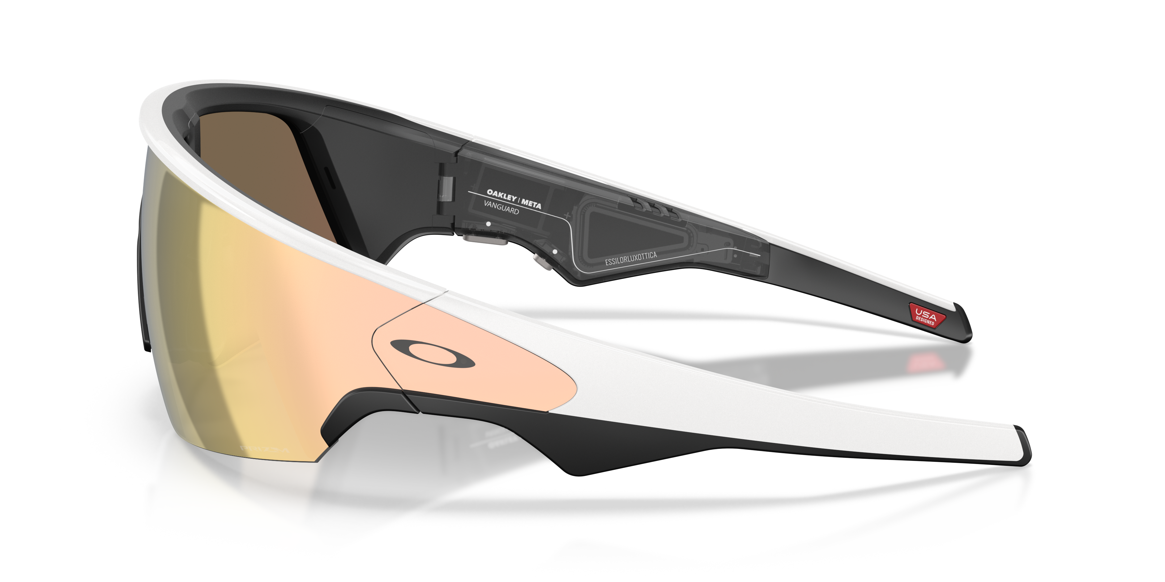 Oakley Meta Vanguard Unisex Rectangle Prizm Sunglasses - White Frame