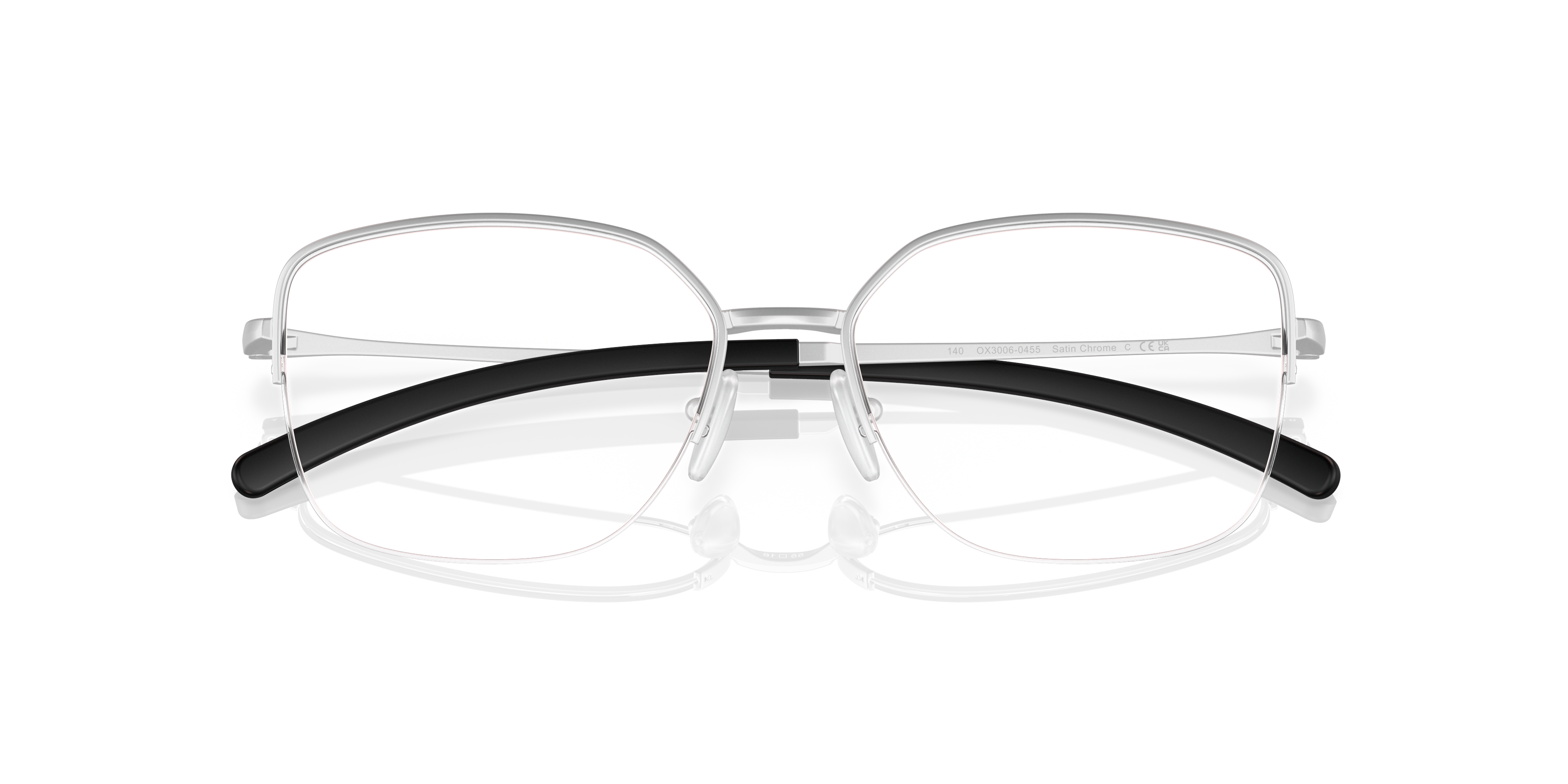 Oakley OX3006 Moonglow Women's Round Eyeglass Frames - Satin Chrome Frame