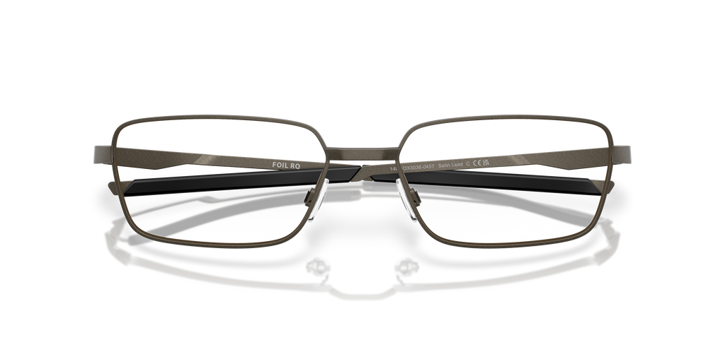 Oakley OX3036 Foil RQ Men's Rectangle Eyeglass Frames - Satin Lead Frame
