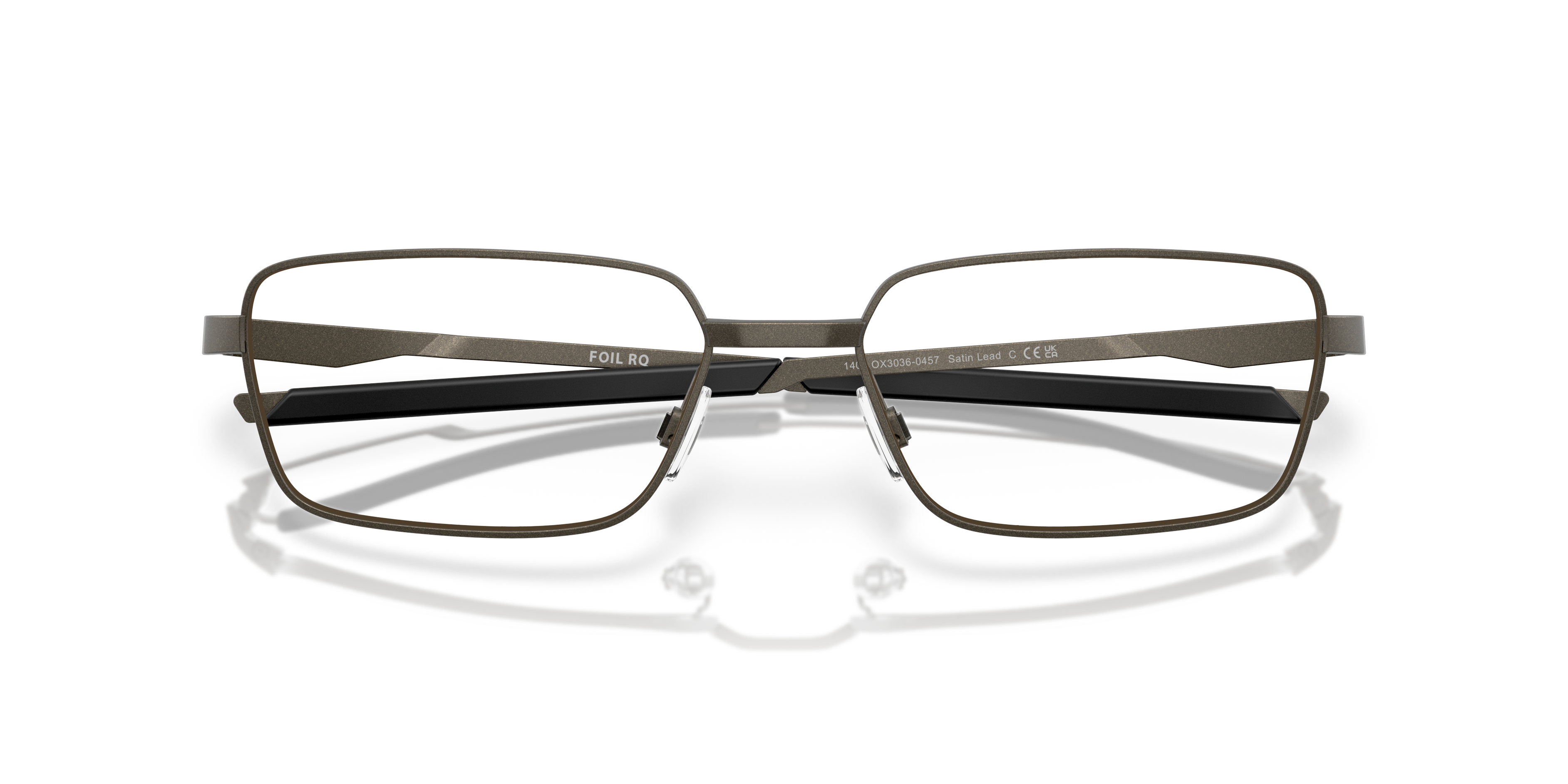 Oakley OX3036 Foil RQ Men's Rectangle Eyeglass Frames - Satin Lead Frame