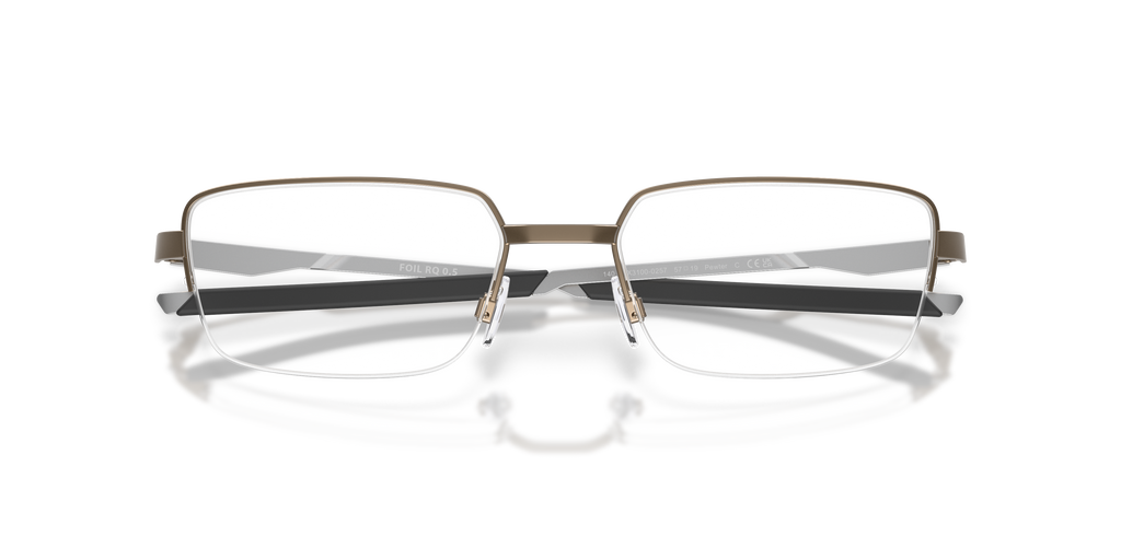 Oakley OX3100 Foil RQ 0.5 Unisex Rectangle Eyeglass Frames - Pewter Frame