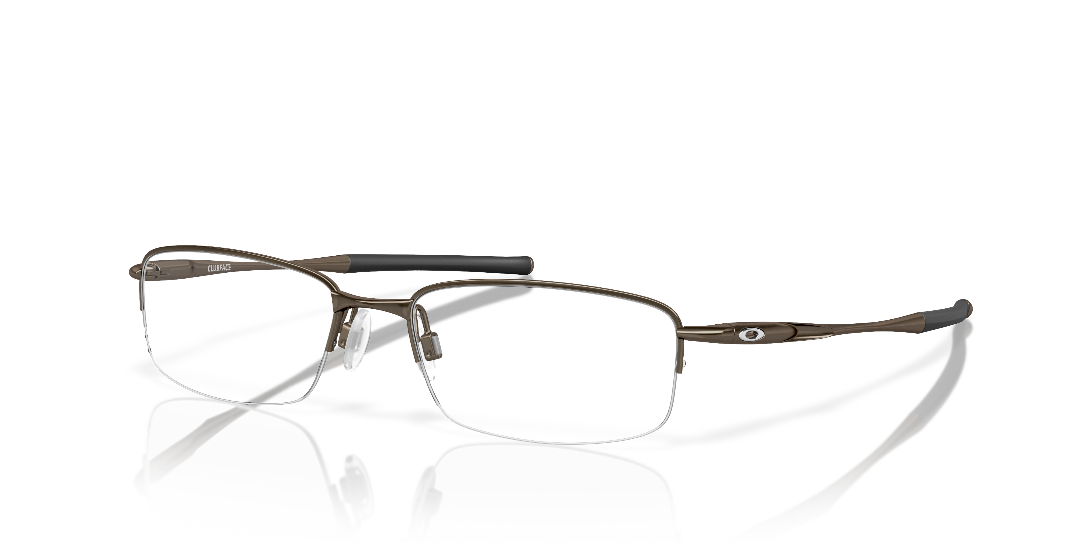 Oakley OX3102 Clubface Men's Rectangle Eyeglass Frames - Polished Black Frame
