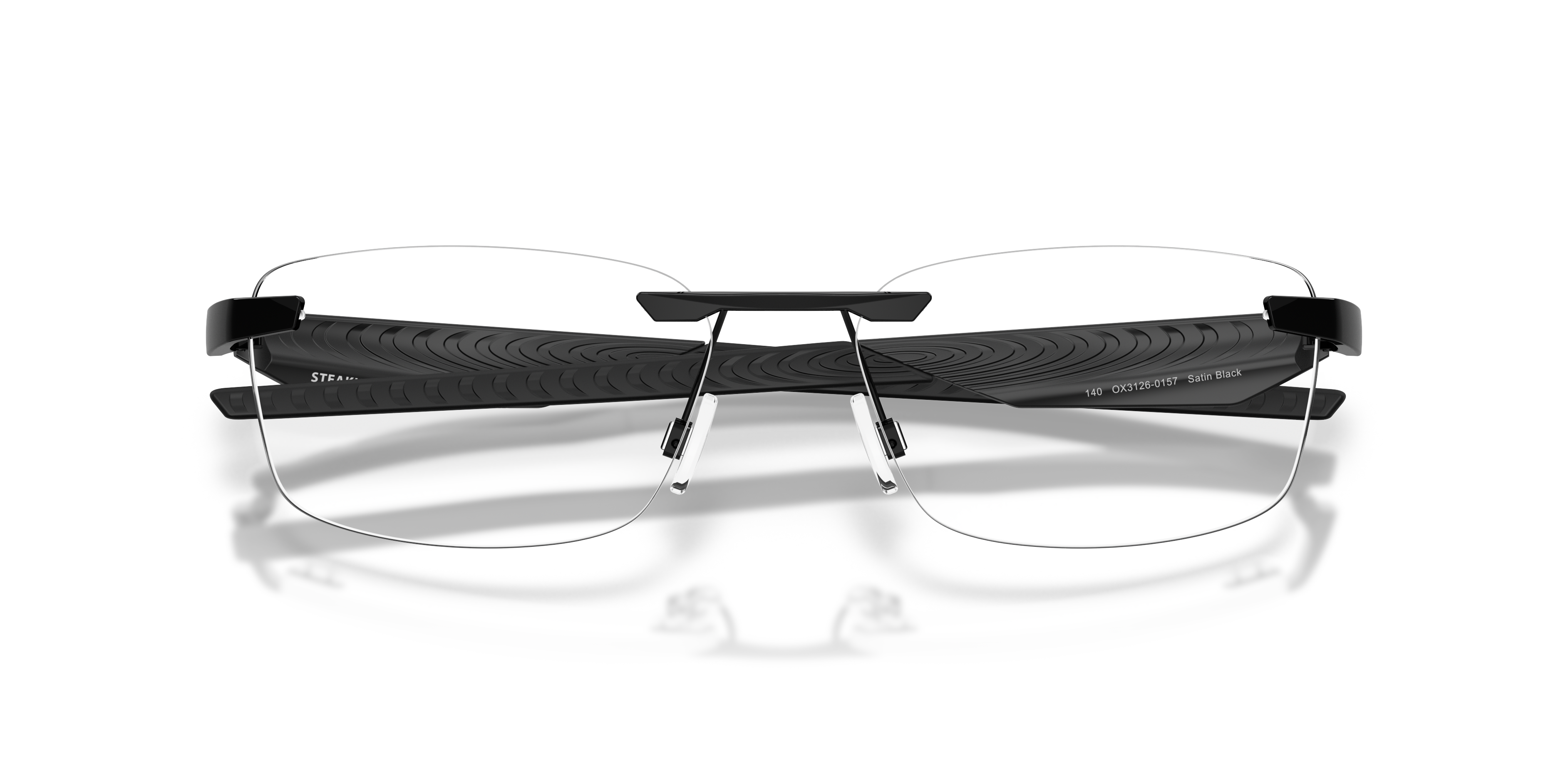 Oakley OX3126 Steakhouse 1.0 Unisex Rectangle Eyeglass Frames - Satin Chrome Frame