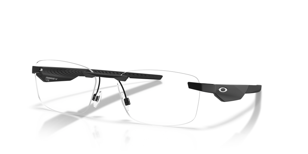 Oakley OX3126 Steakhouse 1.0 Unisex Rectangle Eyeglass Frames - Satin Chrome Frame