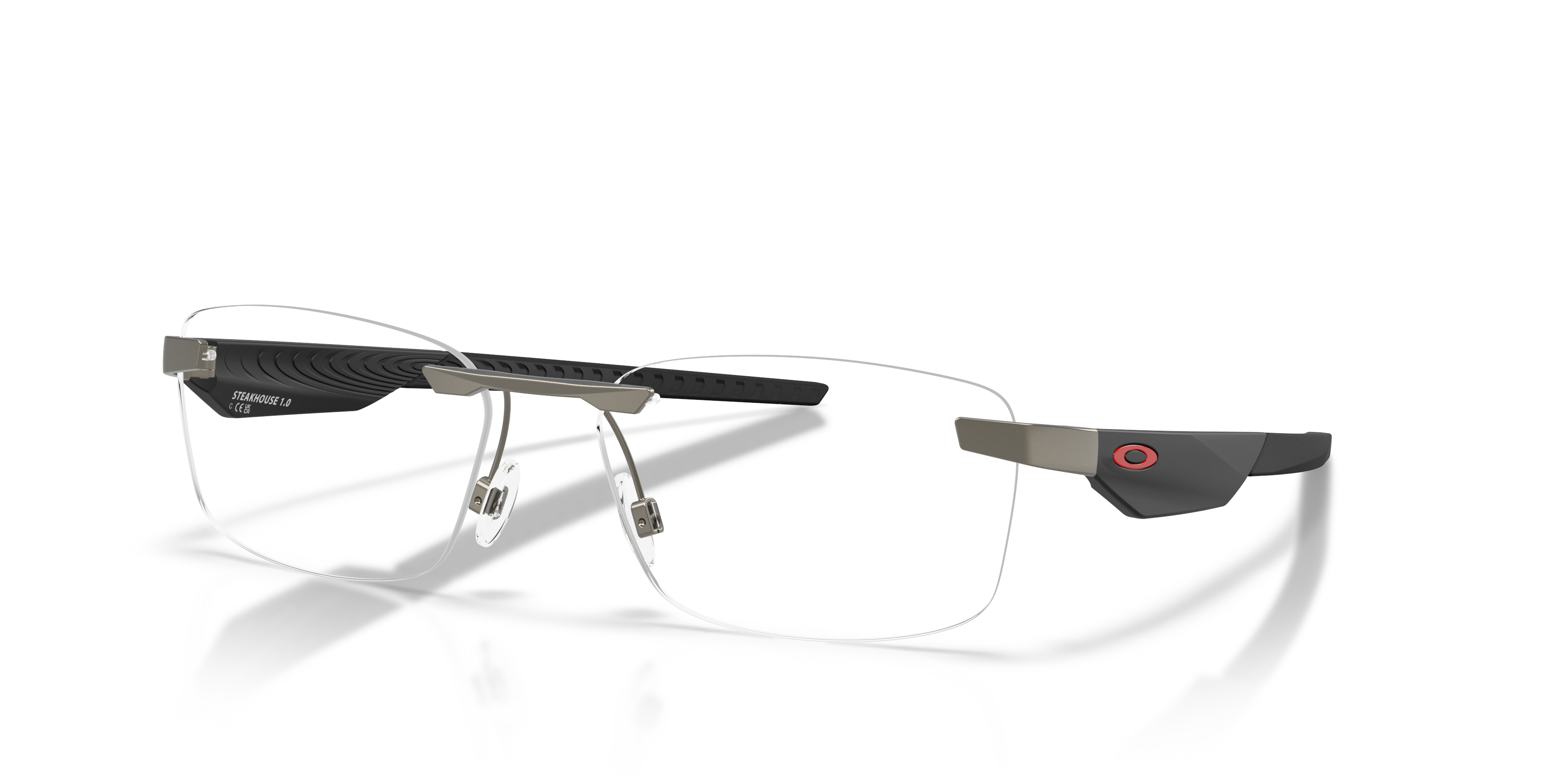 Oakley OX3126 Steakhouse 1.0 Unisex Rectangle Eyeglass Frames - Matte Gunmetal Frame