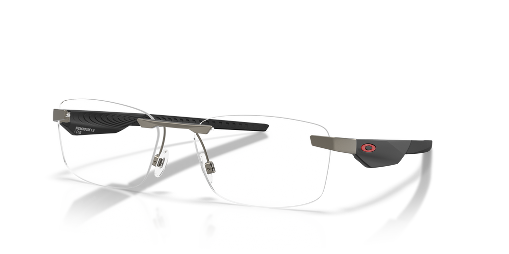 Oakley OX3126 Steakhouse 1.0 Unisex Rectangle Eyeglass Frames - Satin Black Frame