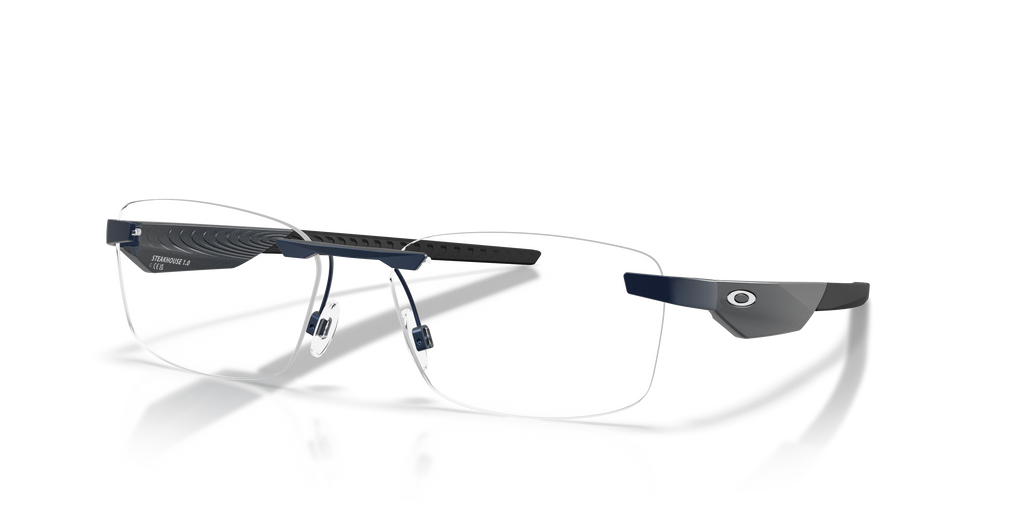 Oakley OX3126 Steakhouse 1.0 Unisex Rectangle Eyeglass Frames - Satin Chrome Frame