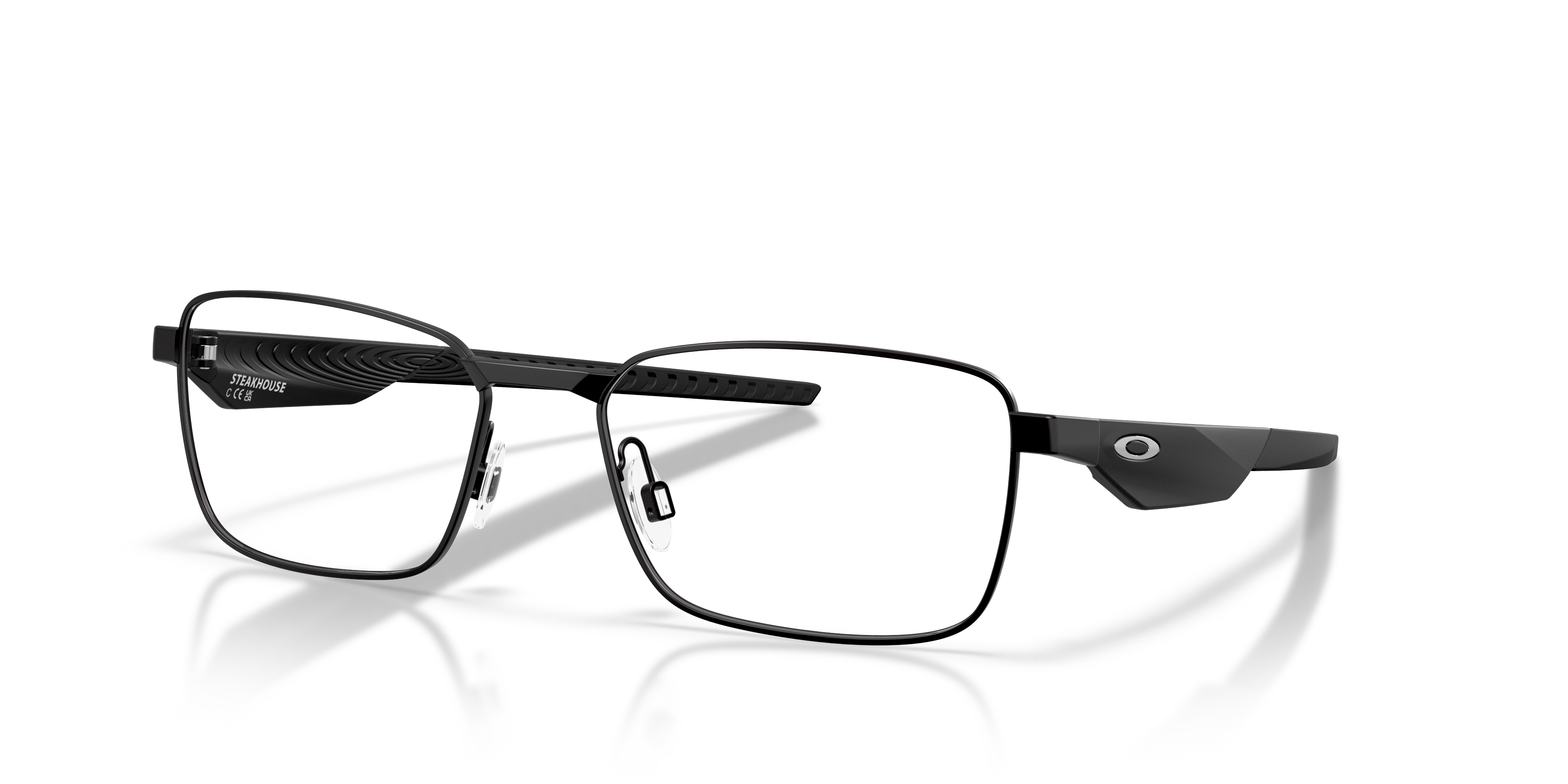 Oakley OX3140 Steakhouse Unisex Rectangle Eyeglass Frames - Matte Midnight Frame