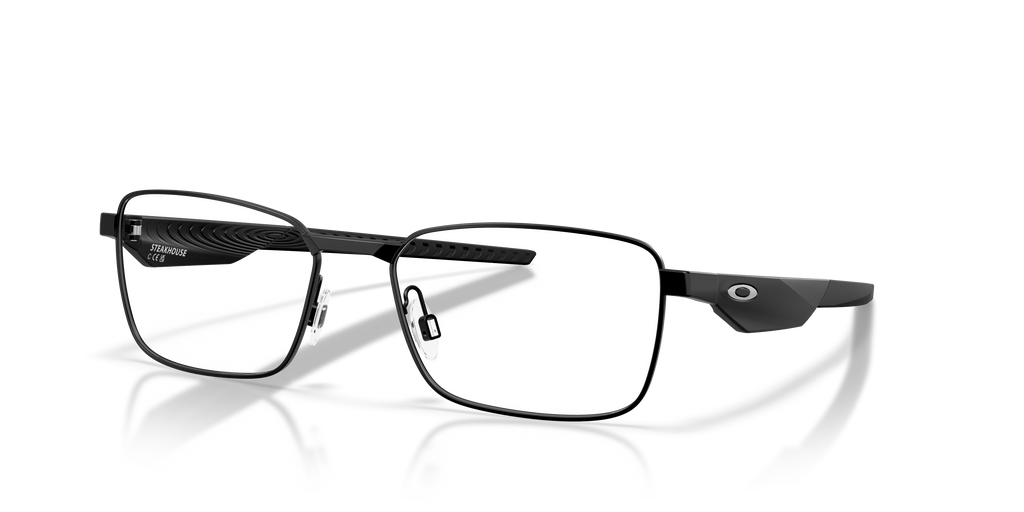 Oakley OX3140 Steakhouse Unisex Rectangle Eyeglass Frames - Satin Lead Frame
