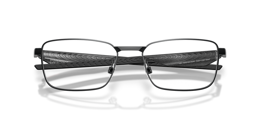 Oakley OX3140 Steakhouse Unisex Rectangle Eyeglass Frames - Satin Lead Frame