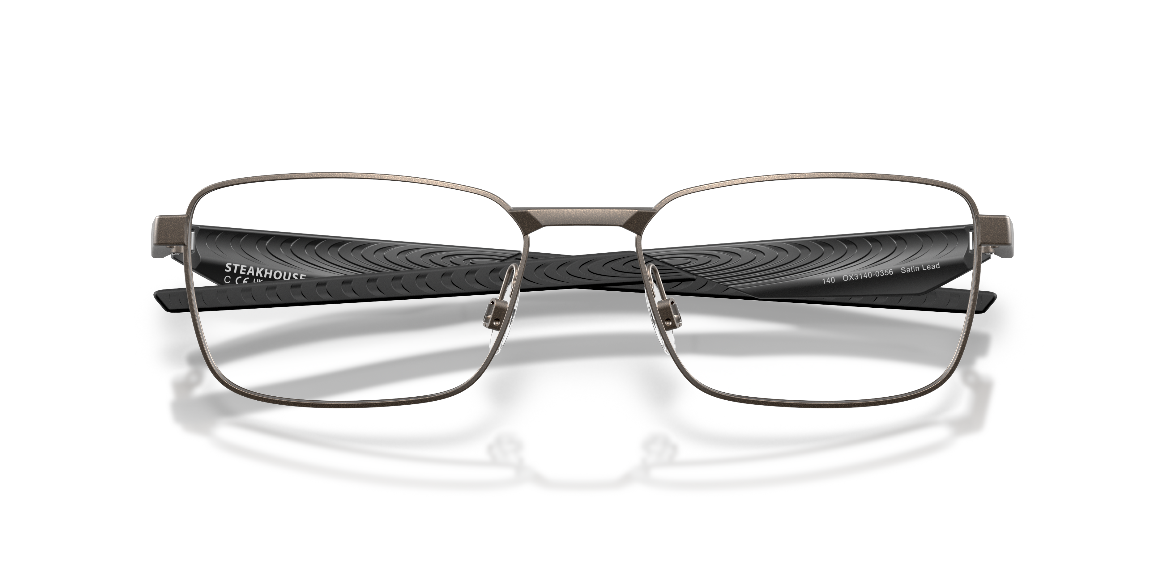 Oakley OX3140 Steakhouse Unisex Rectangle Eyeglass Frames - Satin Black Frame