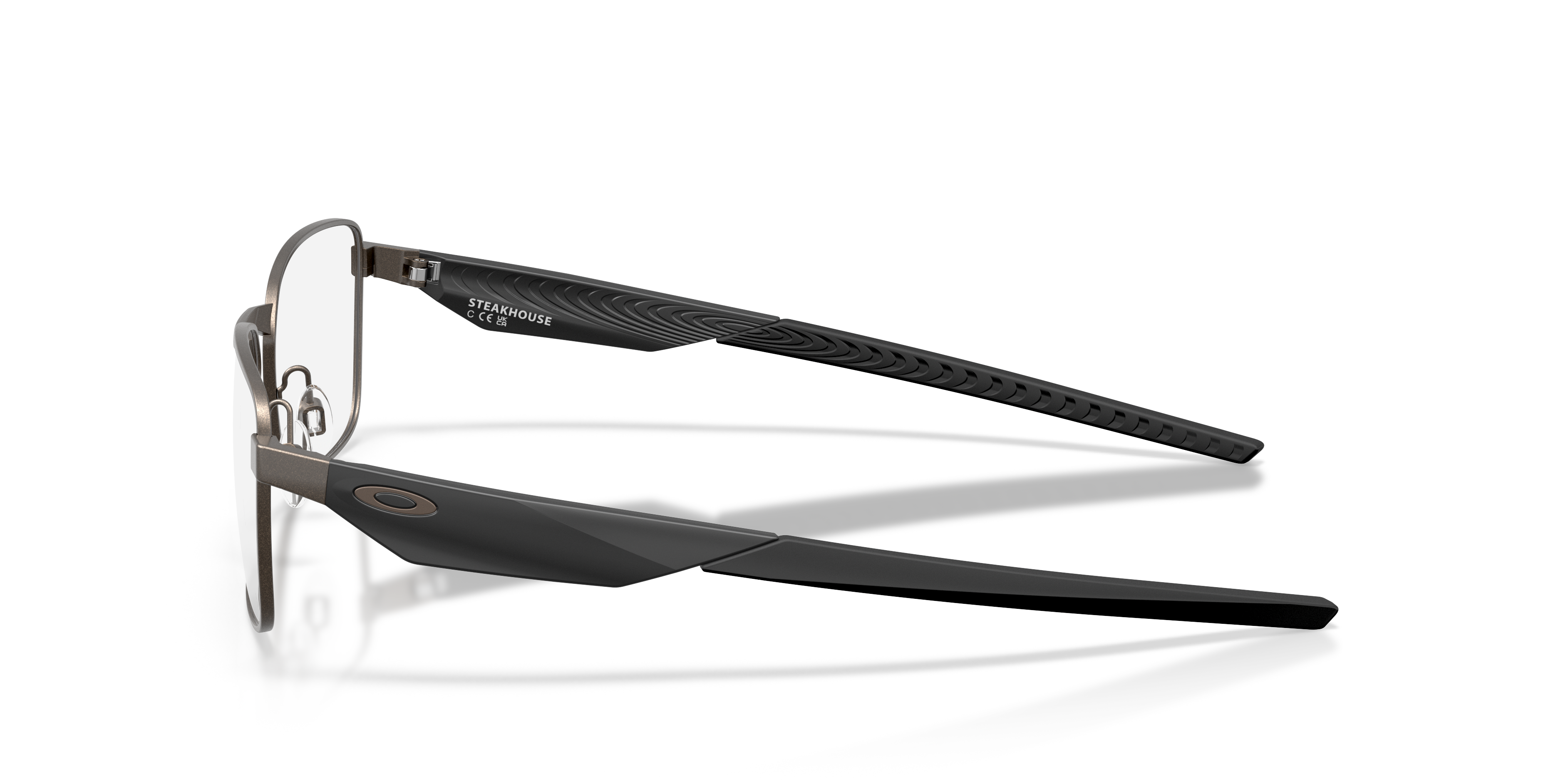 Oakley OX3140 Steakhouse Unisex Rectangle Eyeglass Frames - Satin Light Steel Frame