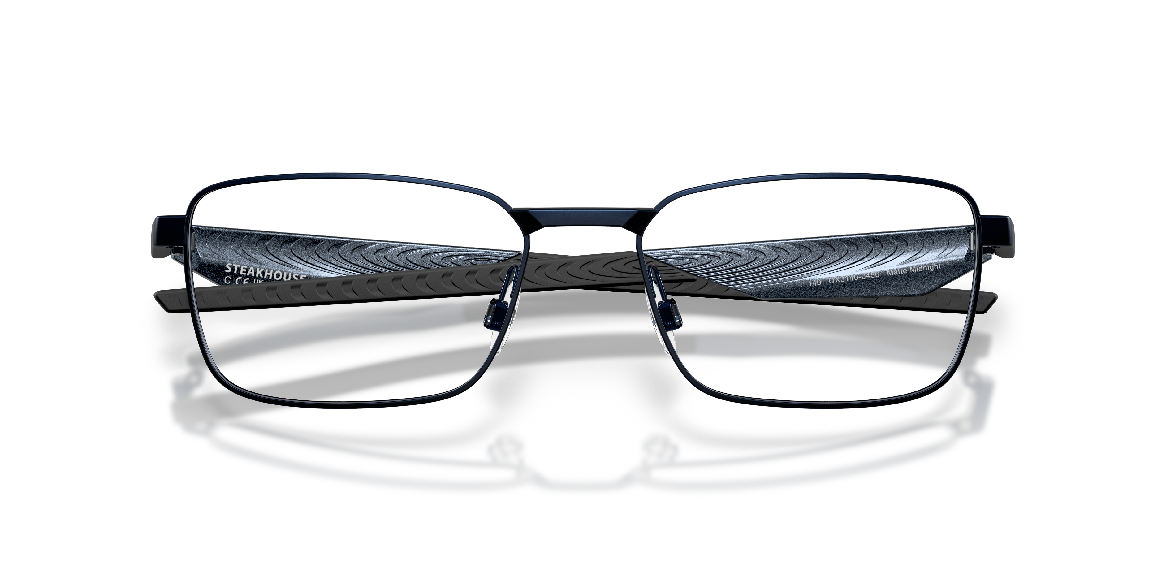 Oakley OX3140 Steakhouse Unisex Rectangle Eyeglass Frames - Satin Black Frame