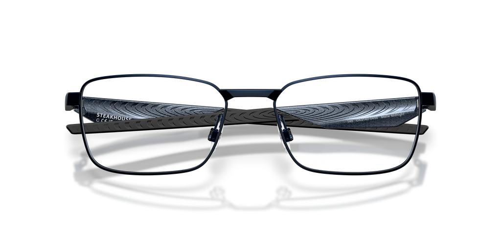 Oakley OX3140 Steakhouse Unisex Rectangle Eyeglass Frames - Satin Light Steel Frame