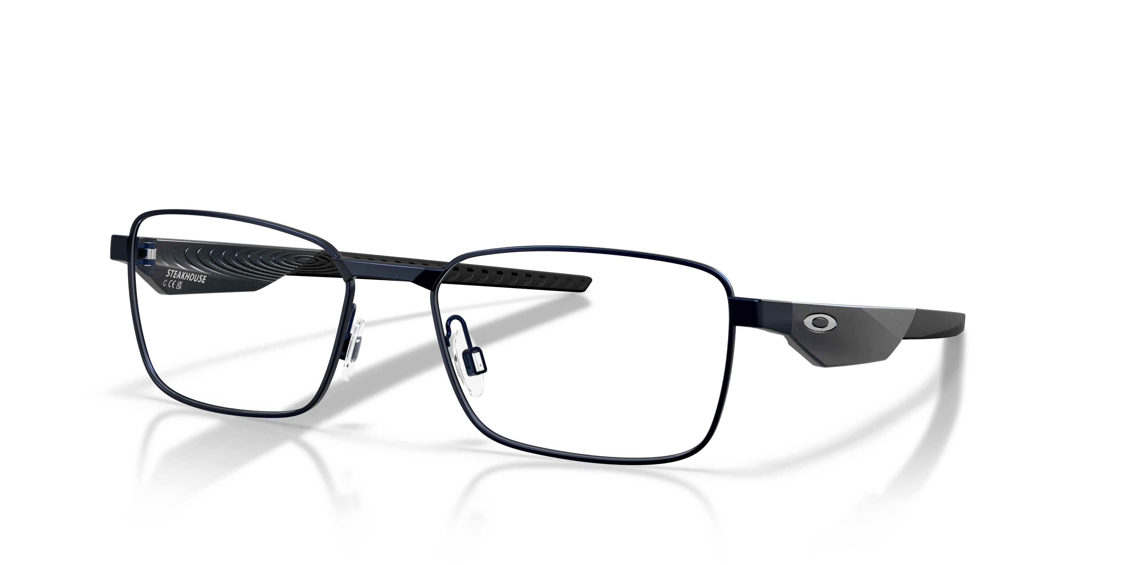 Oakley OX3140 Steakhouse Unisex Rectangle Eyeglass Frames - Satin Black Frame