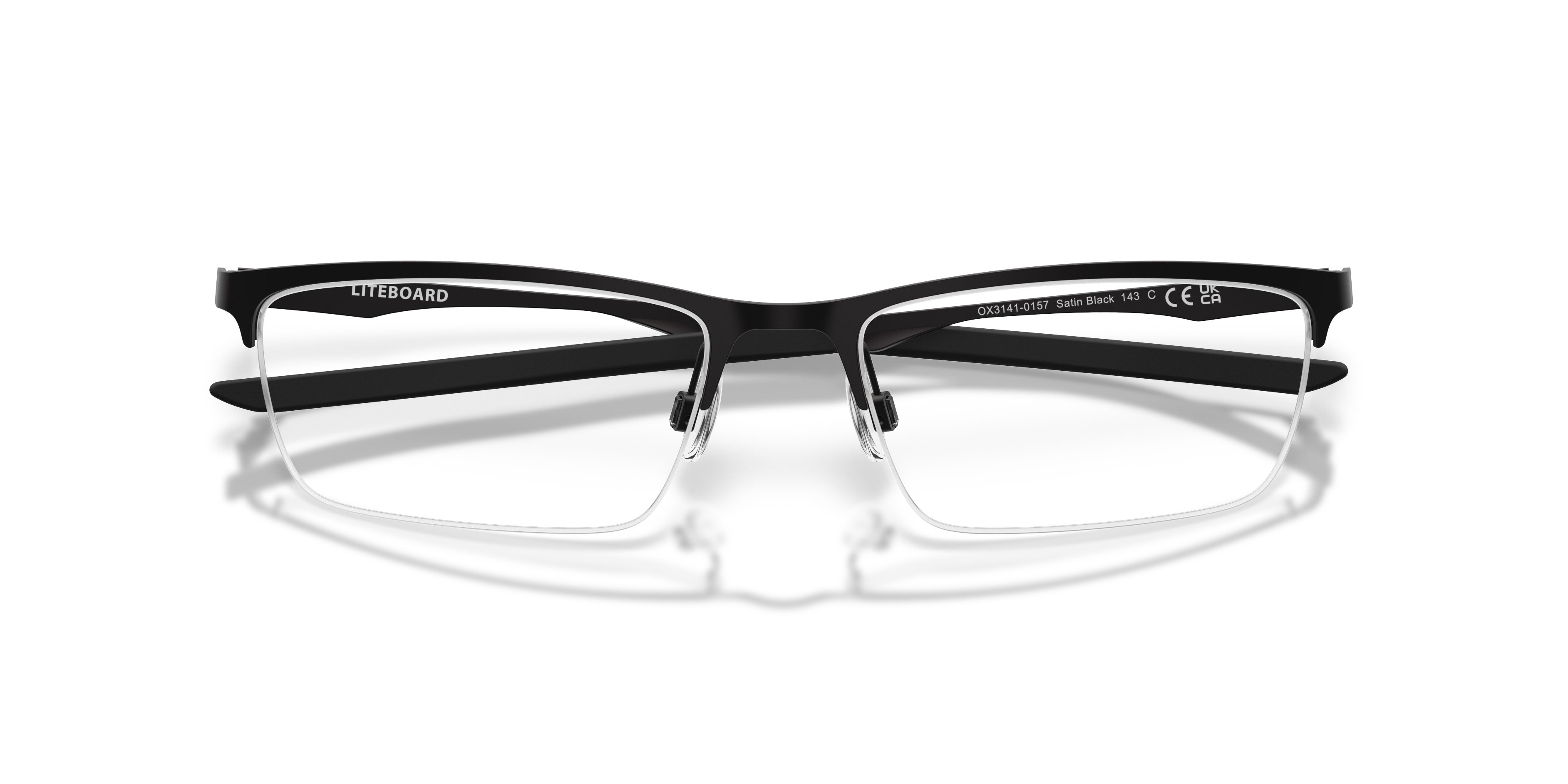 Oakley OX3141 Liteboard Unisex Rectangle Eyeglass Frames - Pewter Frame