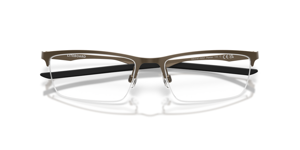 Oakley OX3141 Liteboard Unisex Rectangle Eyeglass Frames - Satin Black Frame