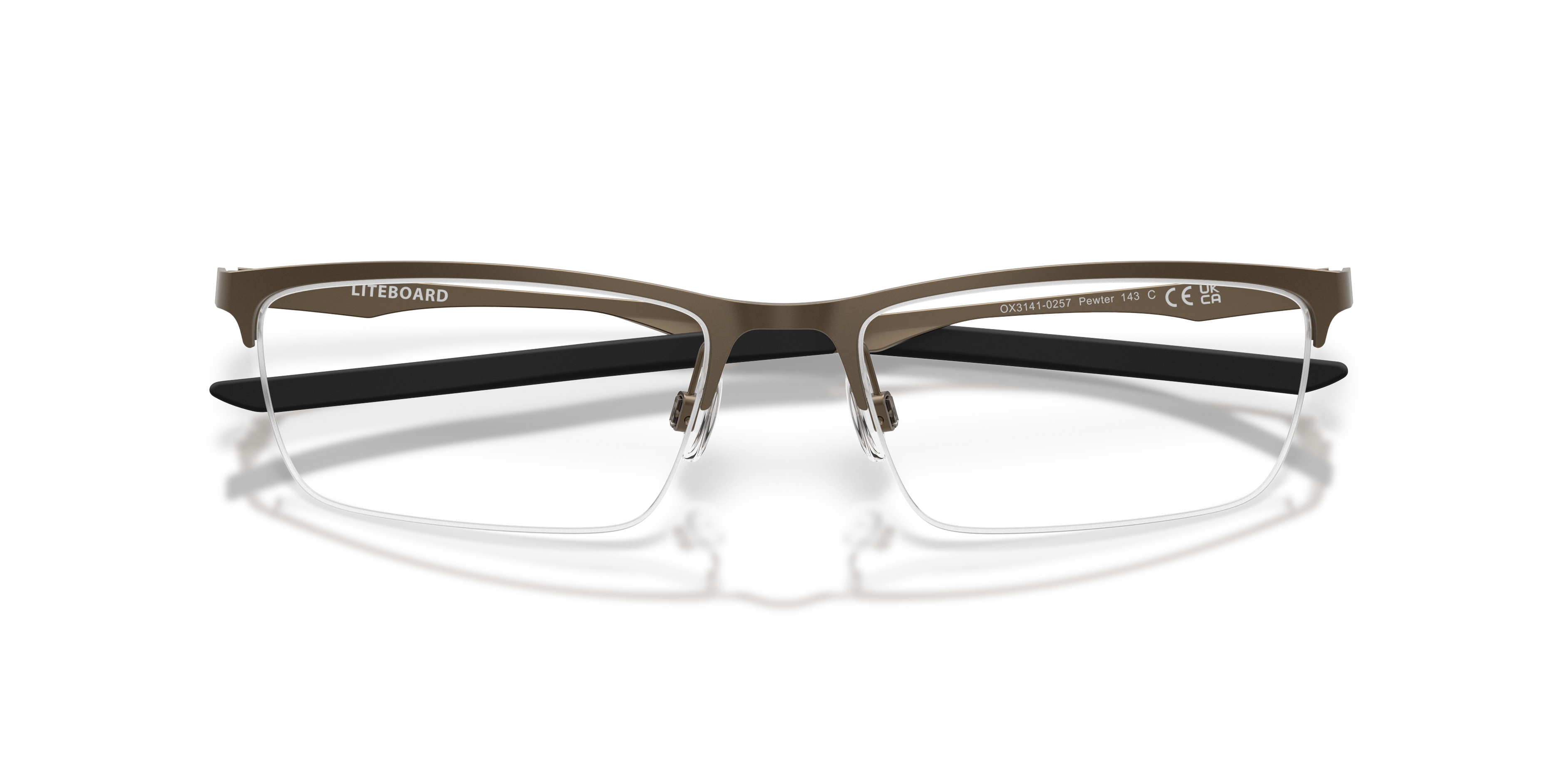 Oakley OX3141 Liteboard Unisex Rectangle Eyeglass Frames - Pewter Frame