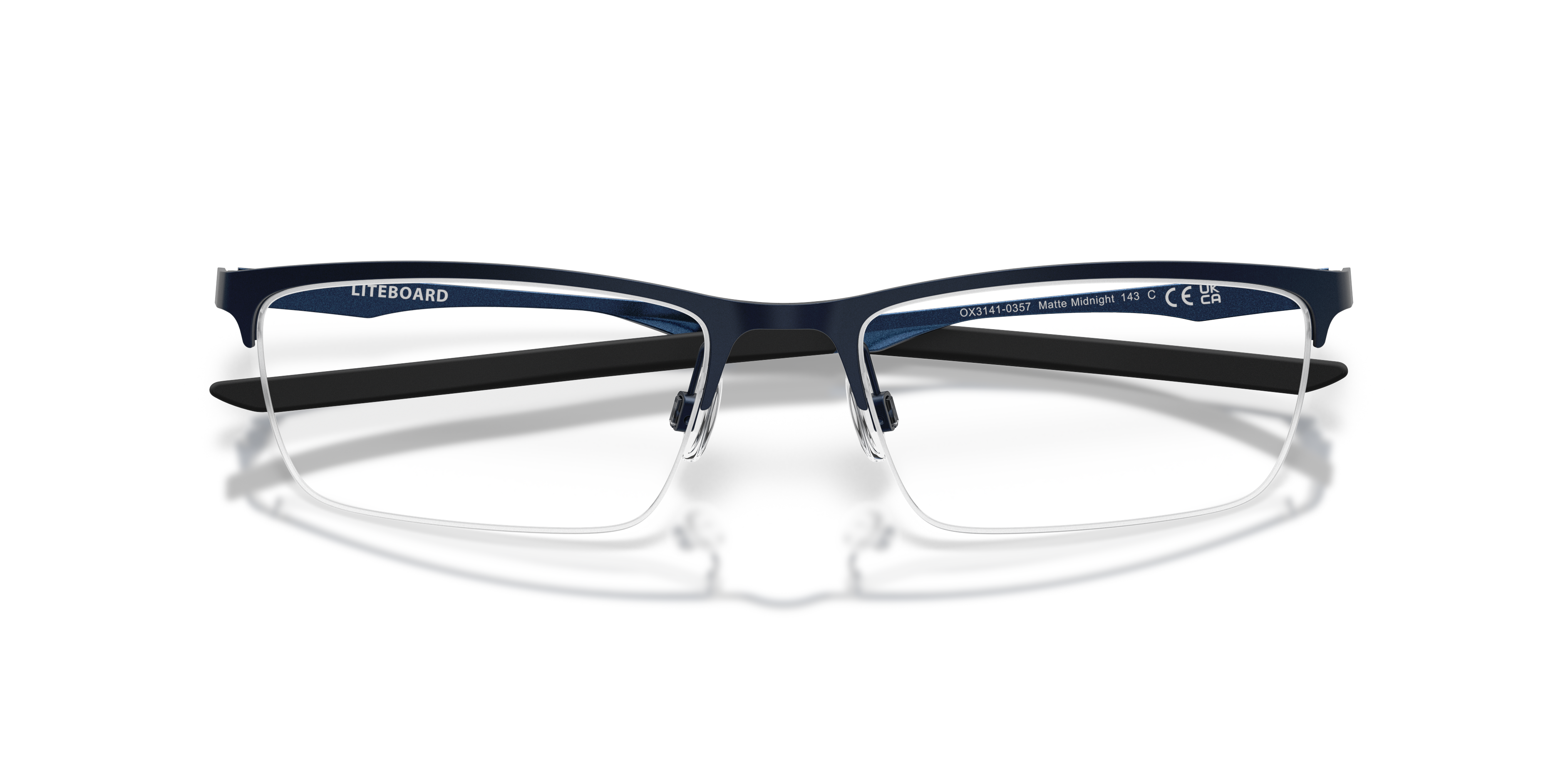 Oakley OX3141 Liteboard Unisex Rectangle Eyeglass Frames - Matte Gunmetal Frame