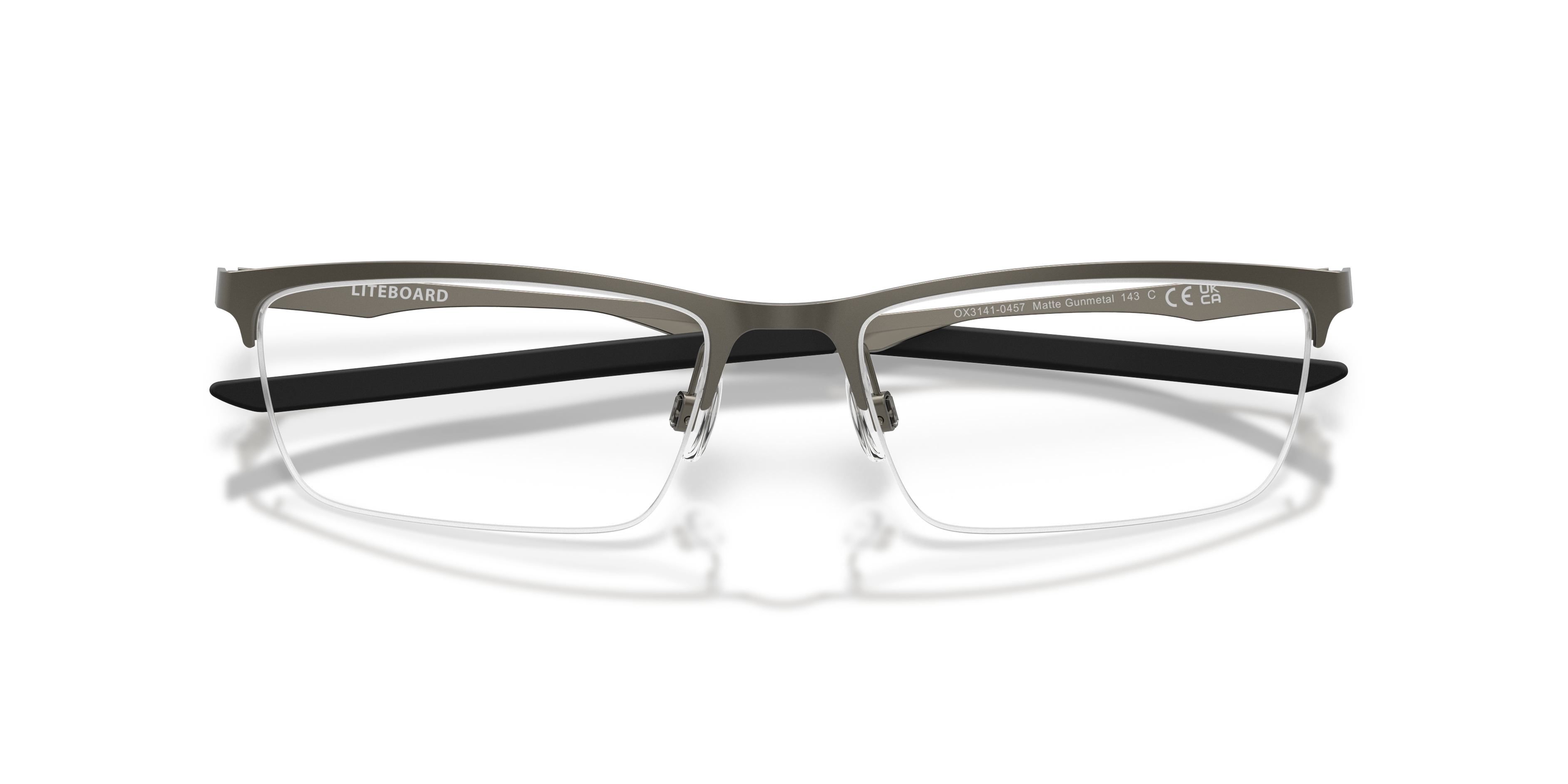 Oakley OX3141 Liteboard Unisex Rectangle Eyeglass Frames - Pewter Frame