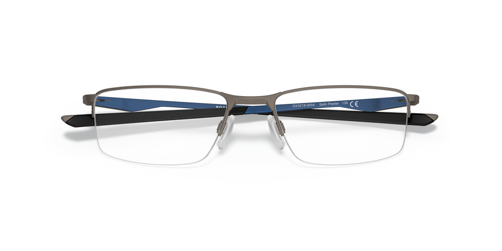 Oakley OX3218 Socket 5.5 Men's Rectangle Eyeglass Frames - Polished Black Frame