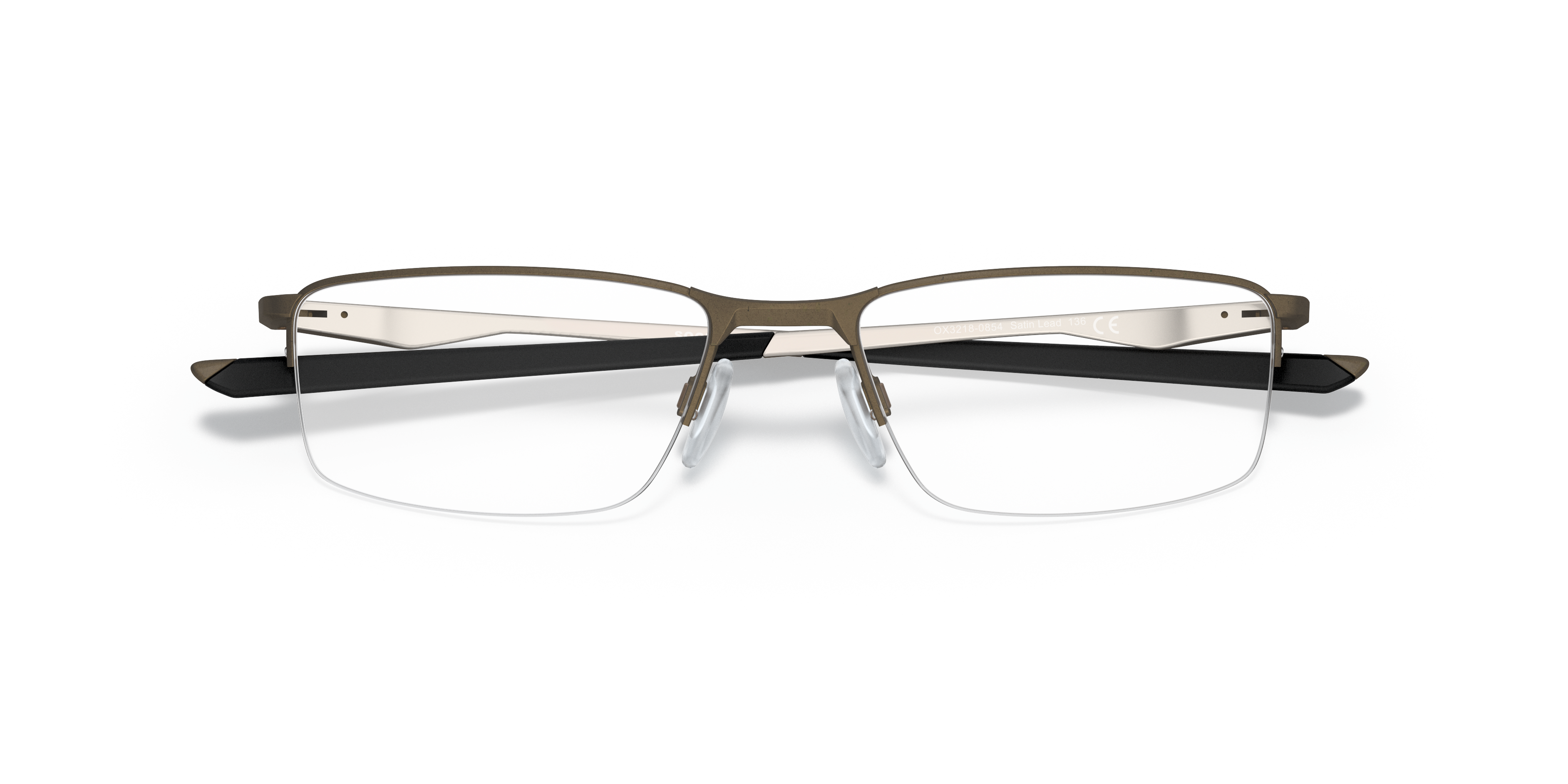 Oakley OX3218 Socket 5.5 Men's Rectangle Eyeglass Frames - Pewter Frame
