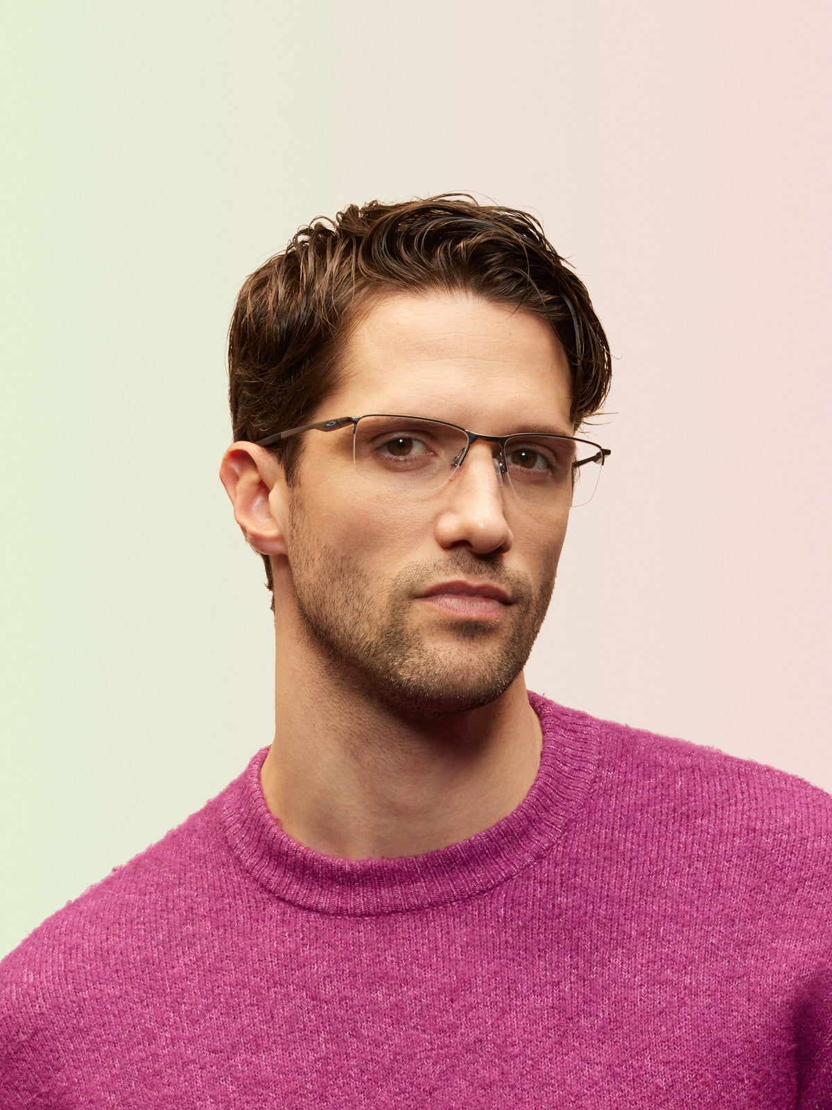 Oakley OX3218 Socket 5.5 Men's Rectangle Eyeglass Frames - Pewter Frame