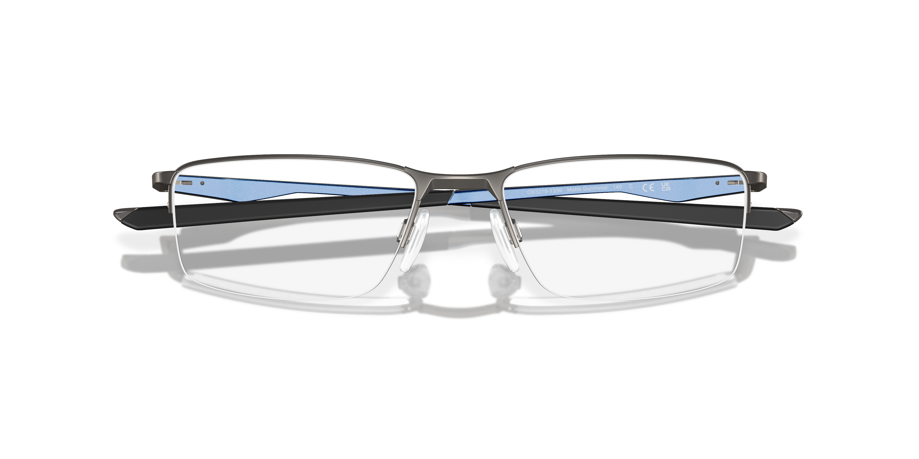 Oakley OX3218 Socket 5.5 Men's Rectangle Eyeglass Frames - Matte Gunmetal Frame