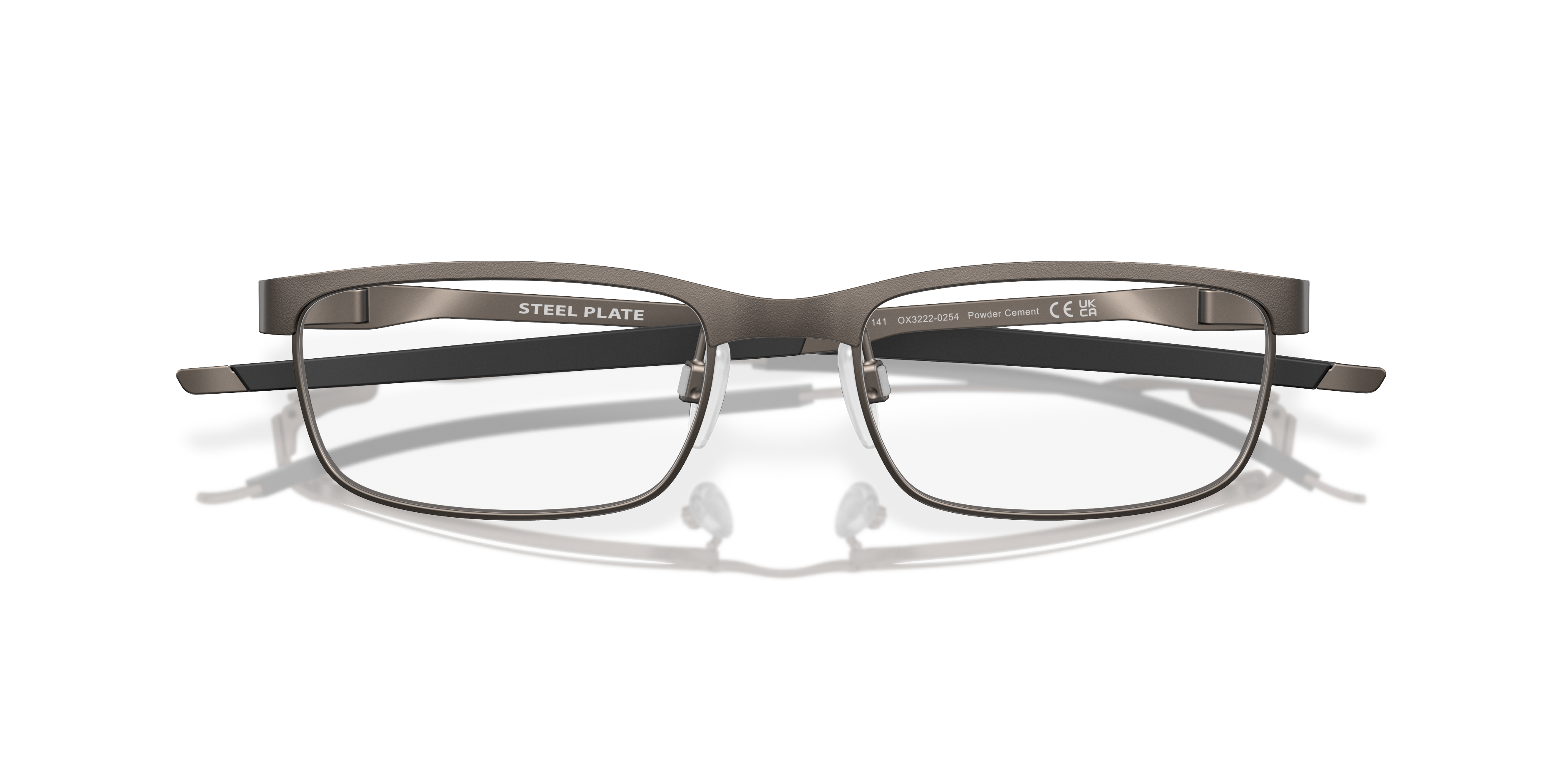 Oakley OX3222 Steel Plate Men's Rectangle Eyeglass Frames - Powder Midnight Frame